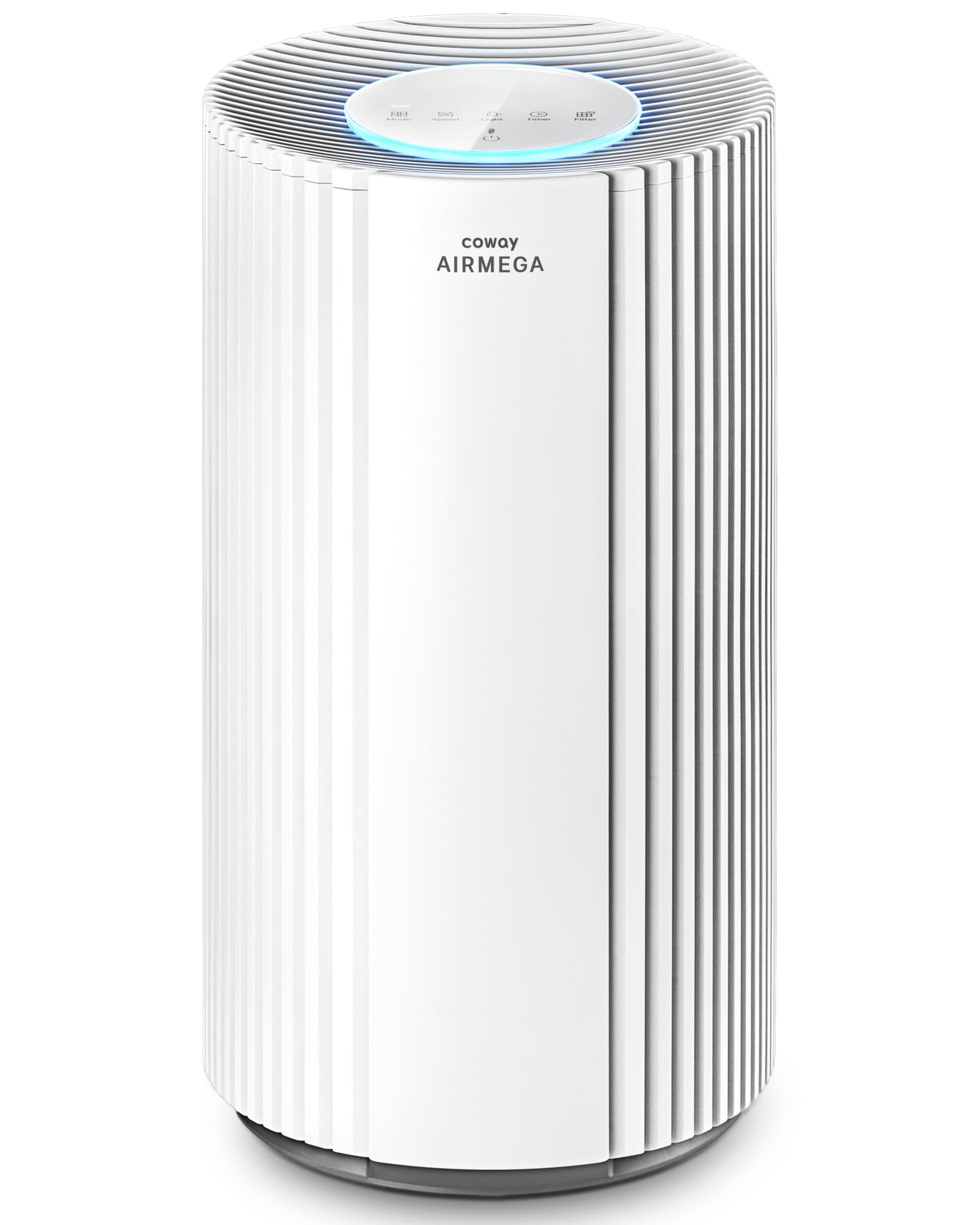 COWAY Purificateur d’air grande pièce, CADR 713 m³/h, purifie 148 m² en 30 min, filtre HEPA contre fumée, allergènes, poils d’animaux, odeurs, capteur PM10, mode éco, AIRMEGA 350 blanc