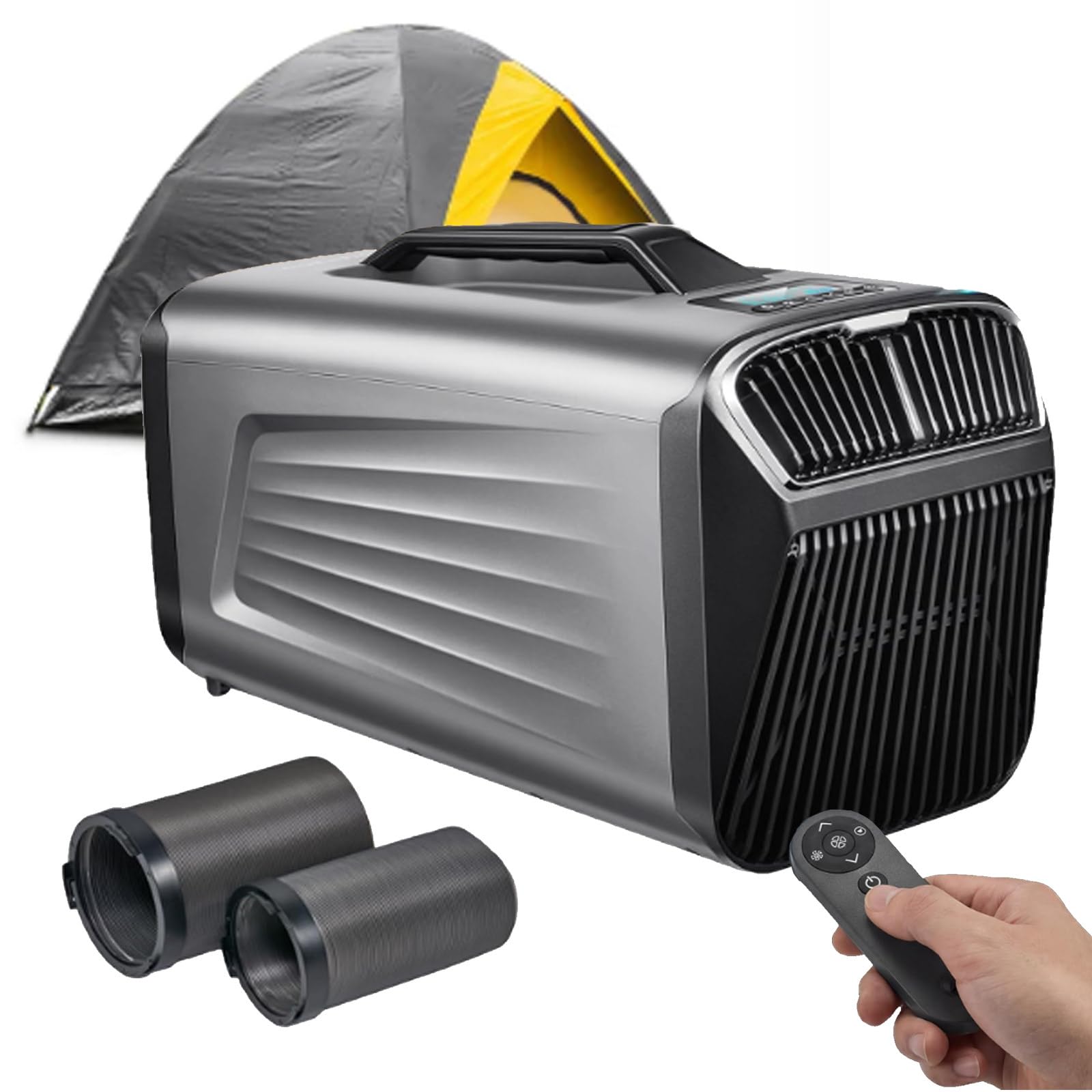 Portable Camping Air Conditioners, 4-IN-1 Quiet Mobile AC Unit For Small Rooms with Remote, Evaporative Air Cooler, Personal Mini Air Conditioner for Camping, Tent, RV, Boat and Fishing 24V/220V