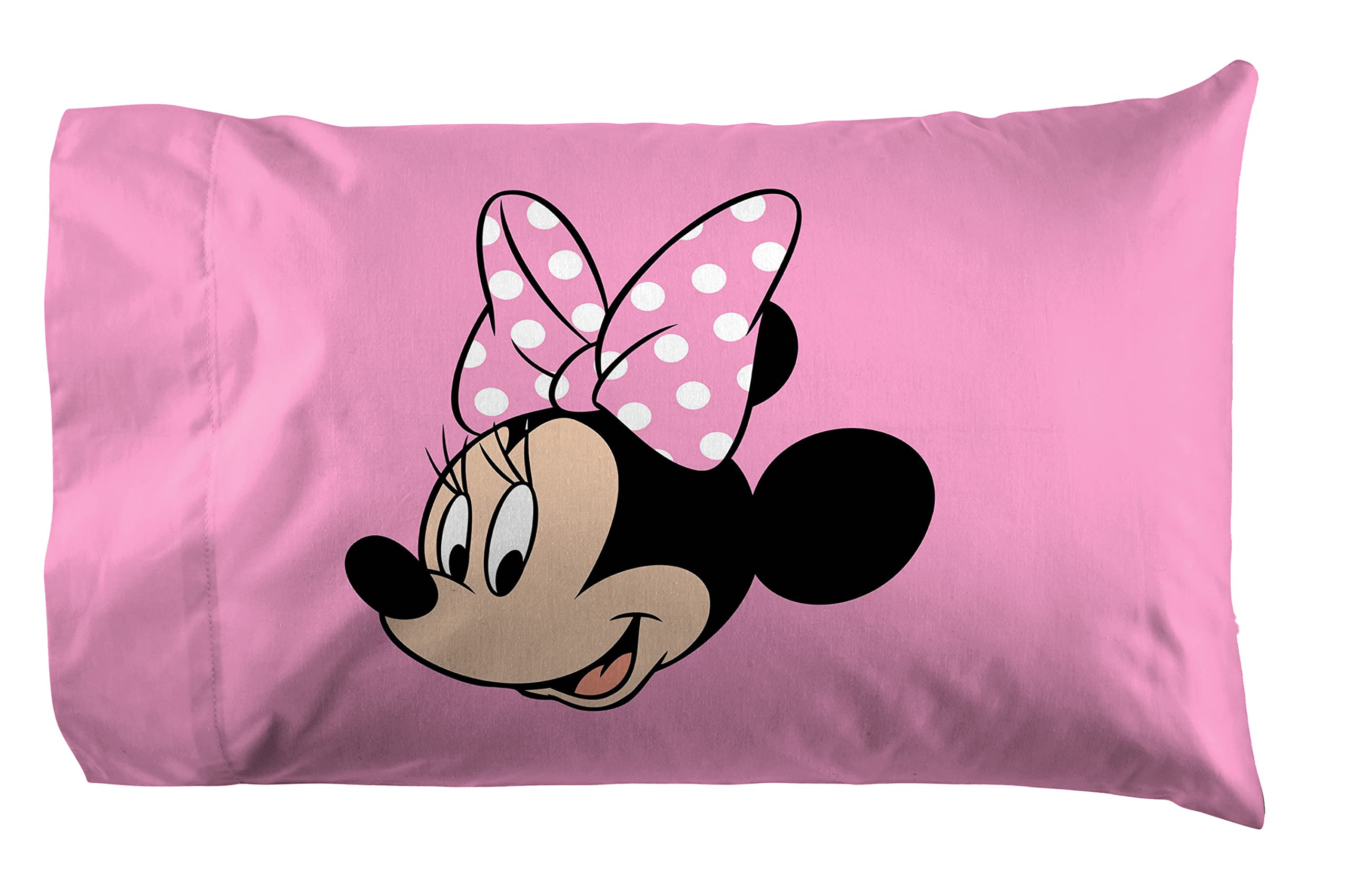 Jay Franco Disney Minnie Hearts & Love Funda de Almohada 100% algodón 50 x 70 cm