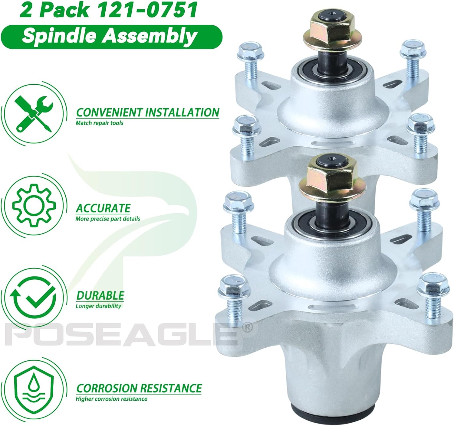 2 Pack 121-0751 Spindle Assembly Replaces Toro 139-3214 Spindle Toro Spindle Assembly 121-0751 117-7267 117-7439 for SS4225 SS 4225 SS5000 MX5025 SS5060 MX5075 Mowers