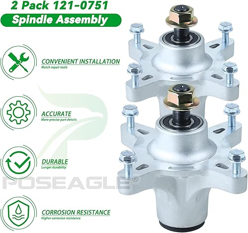 Miniatura 8 de Paquete de 2 unidades de husillo 121-0751 que sustituyen al husillo Toro 139-3214 Toro 139-3214 Toro 117-7439 para SS4225 SS 4225 SS5000 MX5025 5