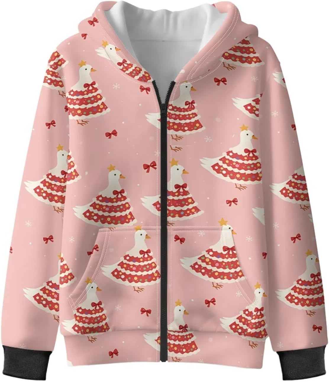 Renewold Zip Up Hooded Sweatshirt Boys Girls Fleece Jacket Hoodie Kids Teens Winter Spring Fall Coats with Pockets