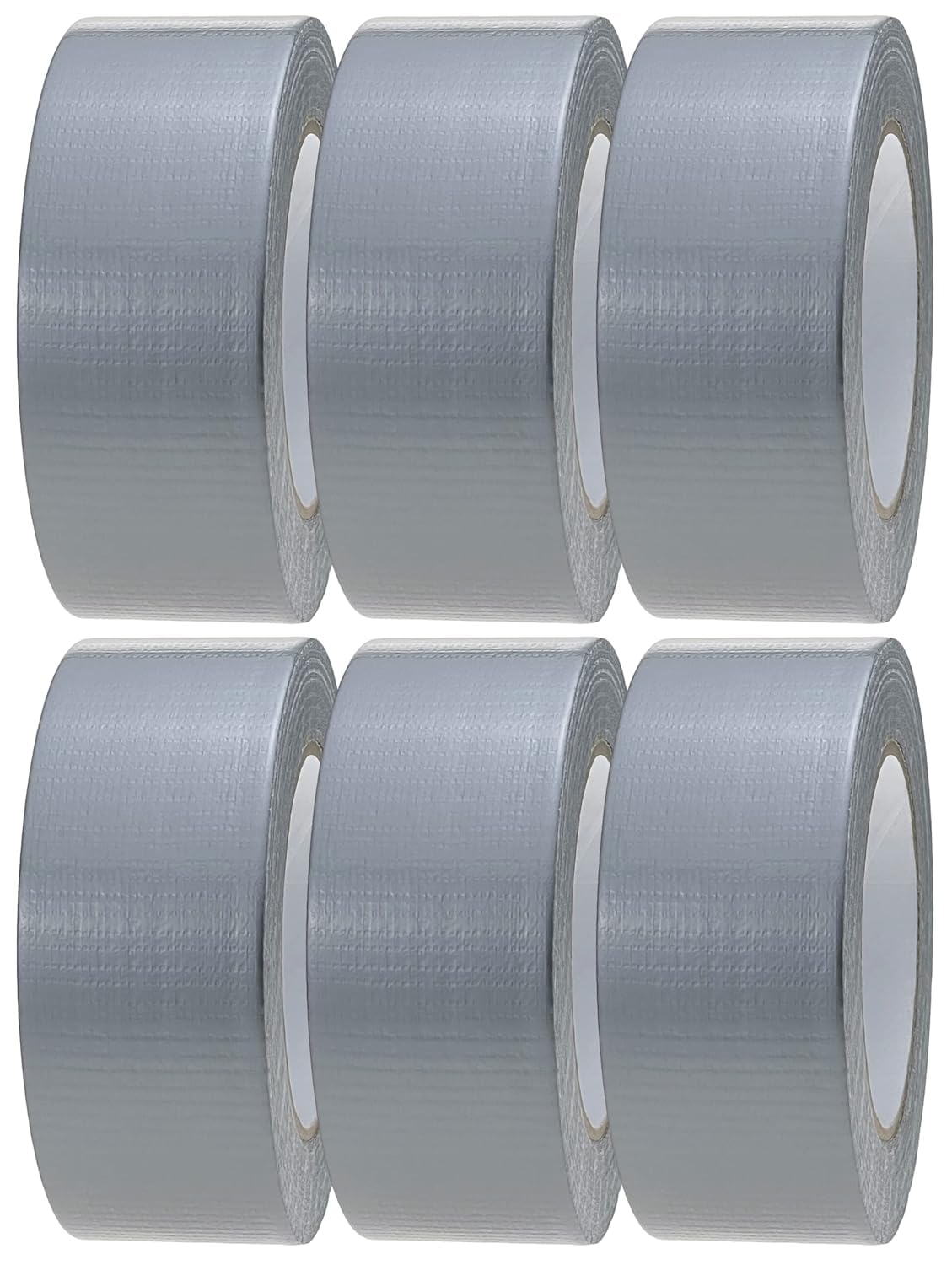Crimson Starfish Cinta adhesiva plateada,6 rollos de cinta adhesiva Gaffer de 48 mmx45 m, cinta adhesiva multiusos para interiores y exteriores, cinta adhesiva ultra fuerte