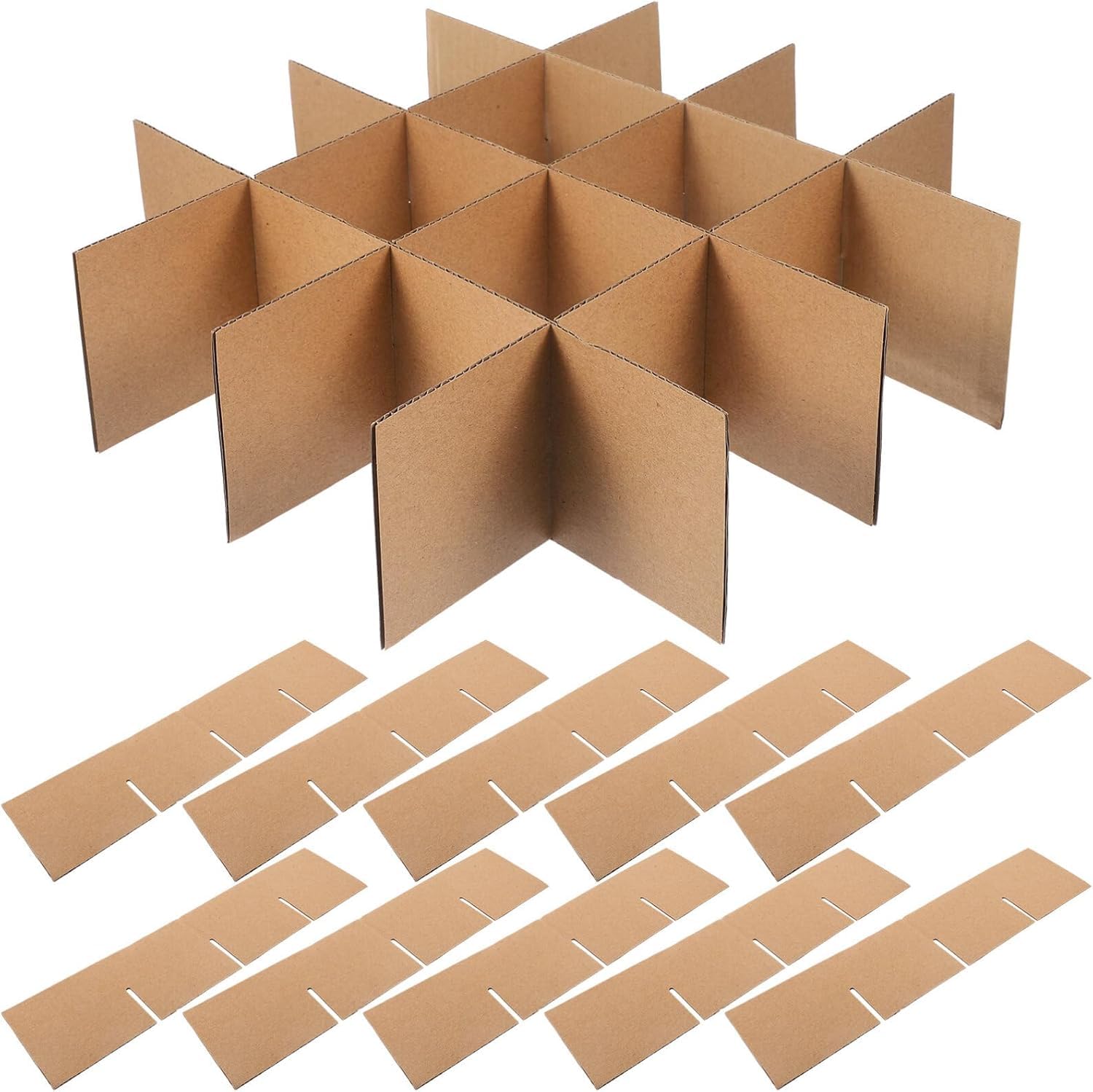 Cardboard Moving Box Dividers 13.18 Inch Protective Inserts for Glassware Plates and Dishes Cardboard Dividers for Safe Transport and Packing