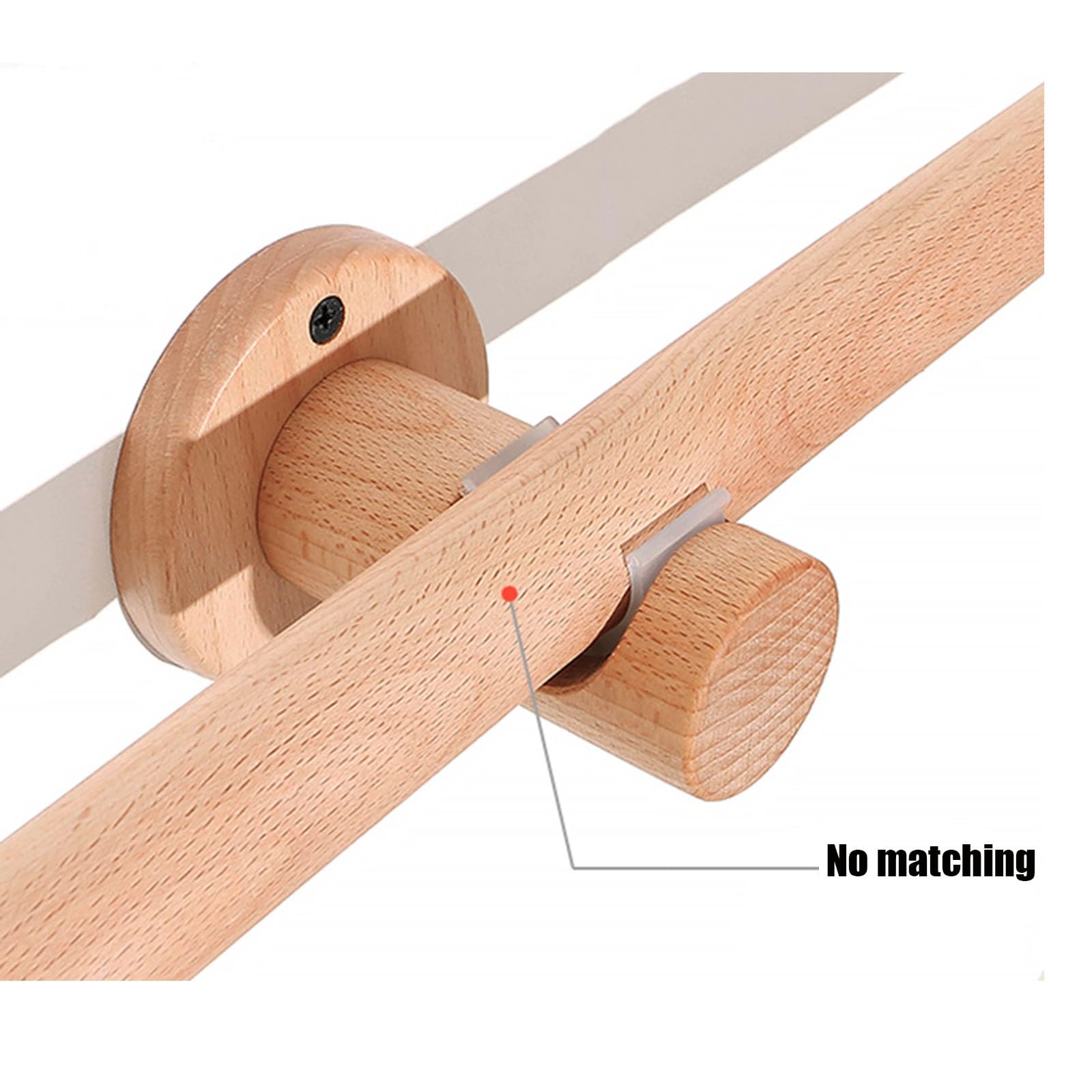 Bastone per tenda in legno massello, 120 cm, design silenzioso B per una facile installazione, stile fisso, ideale per camera da letto