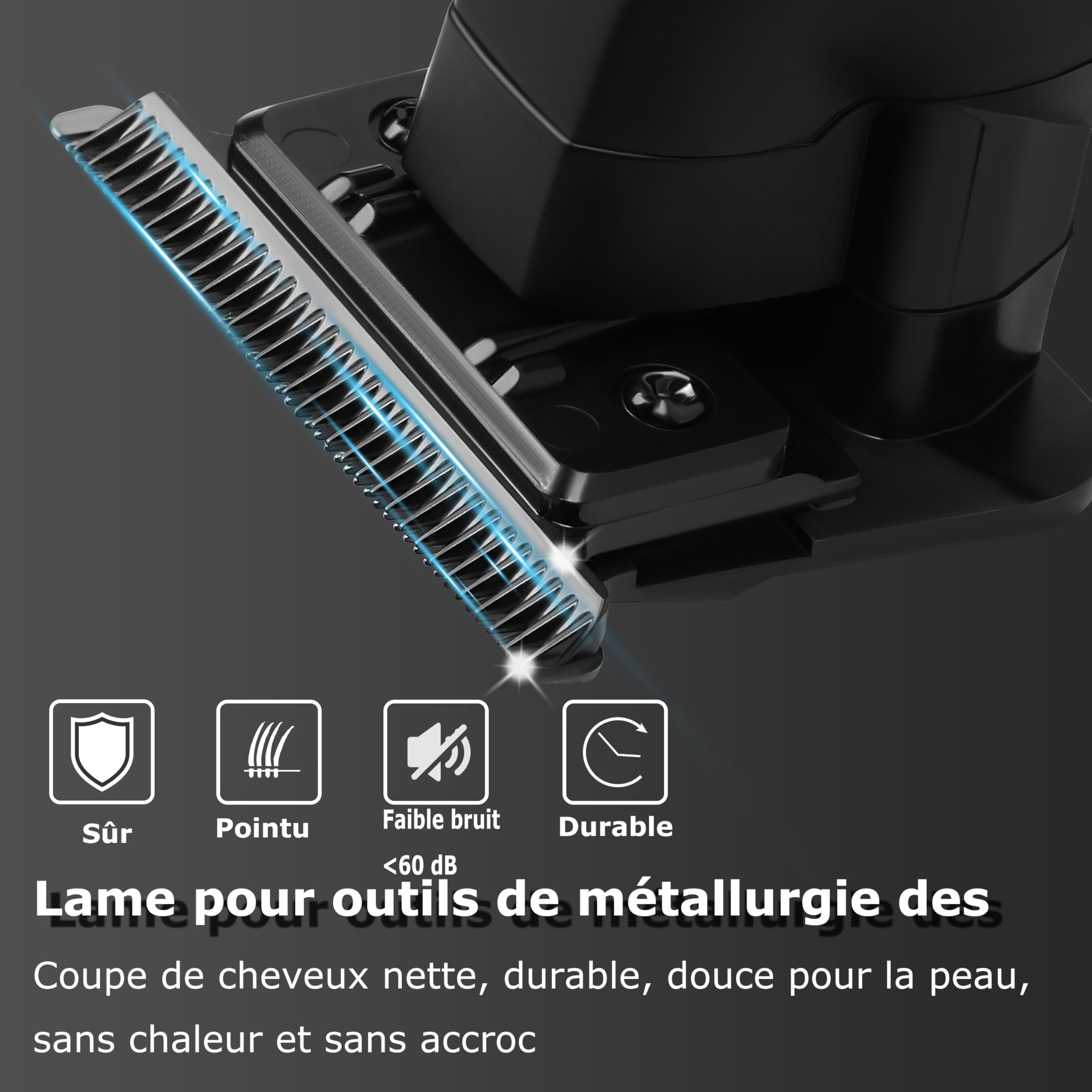Kemei PG2299 Tondeuse à Cheveux/Barbe Professionnelle pour Hommes, Tondeuse à Zéro Écart avec Lame en T, Sans Fil et Rechargeable