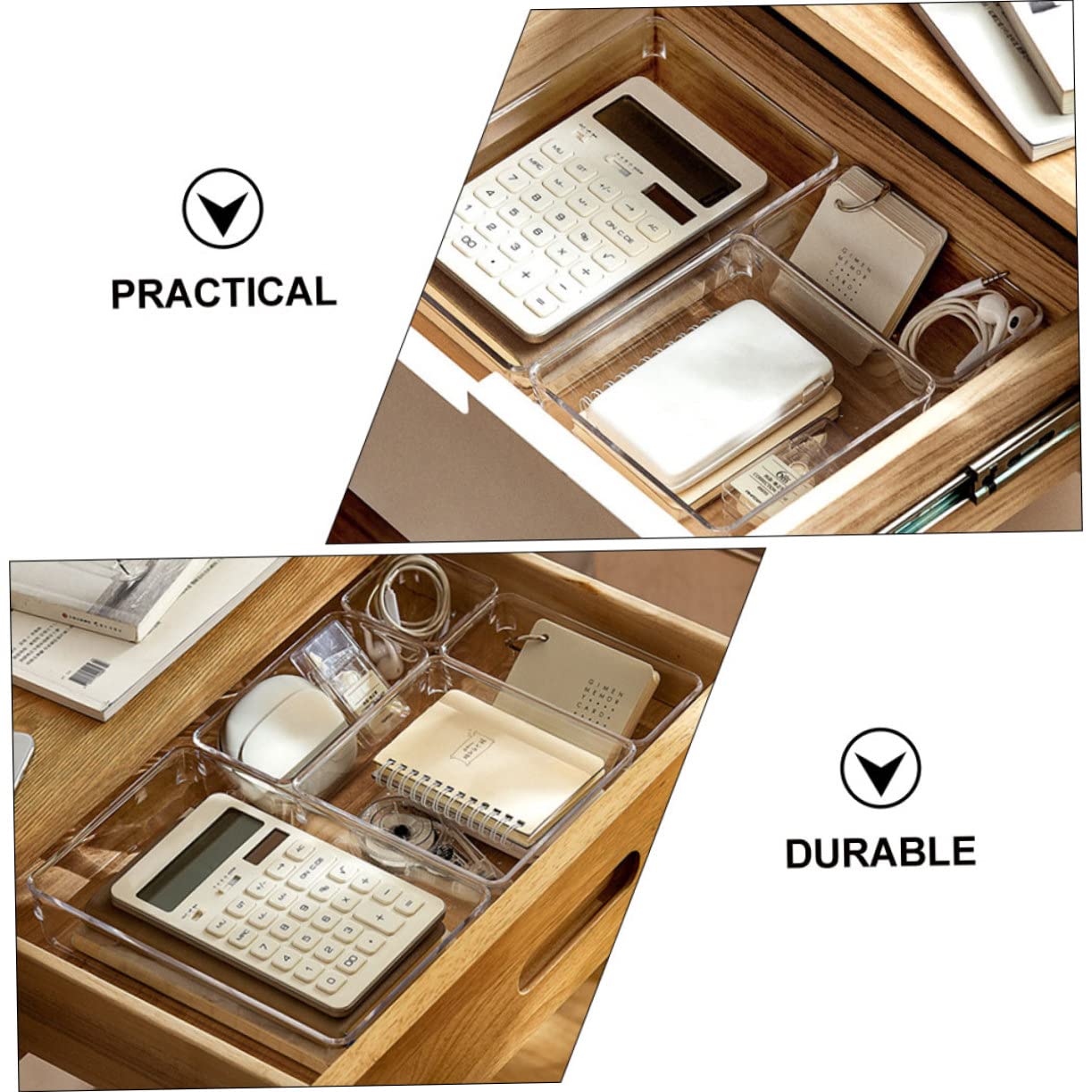 ABOOFAN 6pièces Boîte De Rangement Transparente Pour Divers Objets Organisateur De Maison Conteneur De Stockage Compact