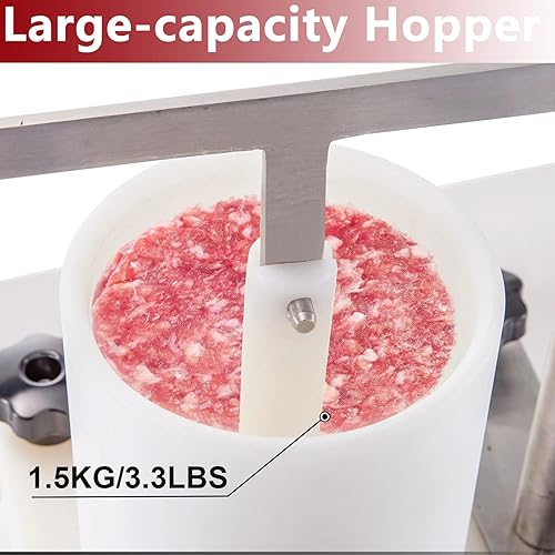 Miniatura 5 de Máquina de hamburguesa comercial Prensa ablandadores de carne Manual Hamburguesa Máquina de hamburguesa manual con 500 papeles BBQ Grill Burger