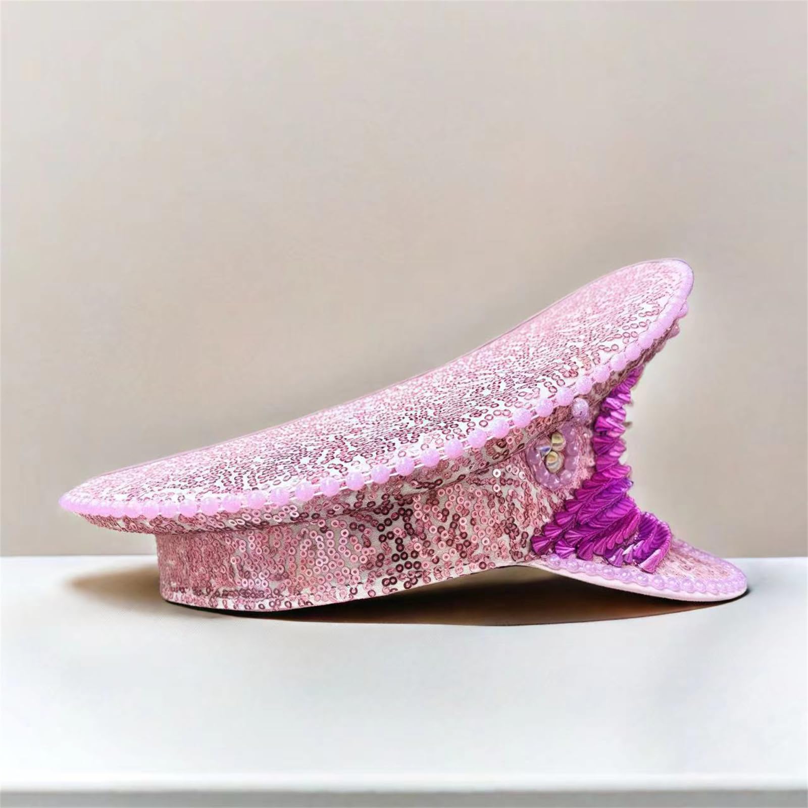 Chapeau de marin avec strass - Accessoire de mode pour enterrement de vie de jeune fille et festivals