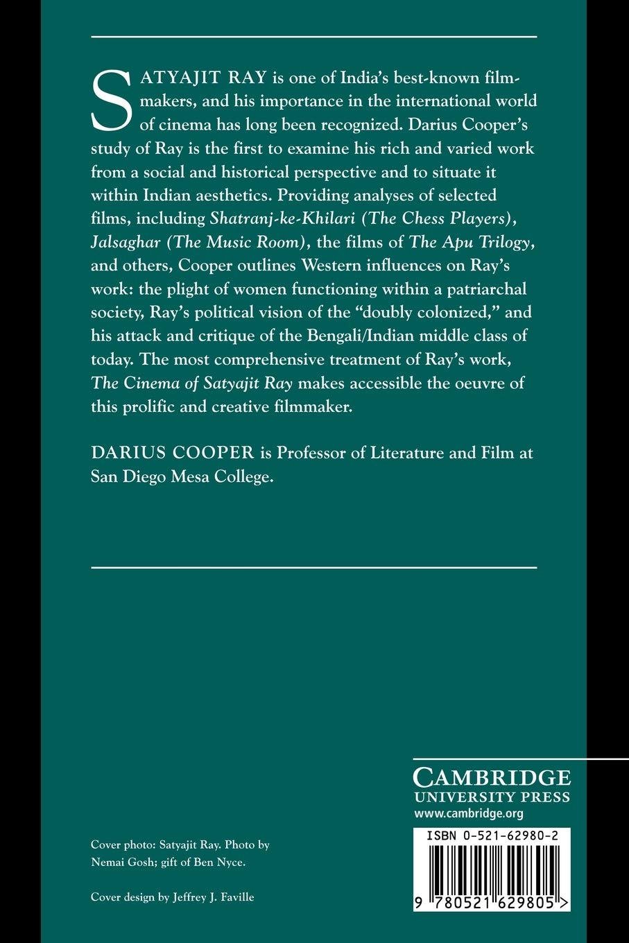 The Cinema of Satyajit Ray: Between Tradition and Modernity (Cambridge Studies in Film)