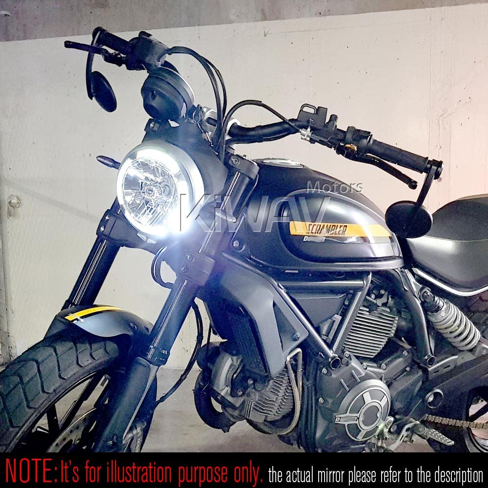 Amazon | KiWAV バイクミラー バーエンドミラー イクリプス 黒