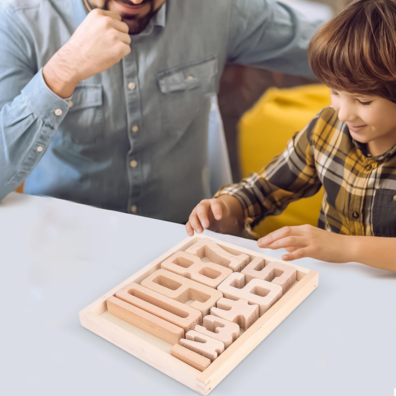 Generisch Wooden, Math Learning Toys, Stacking Educational Set, Smooth Rounded Edges, jasny kolor, idealny do zajęć w szkole i wczesnej edukacji domowej