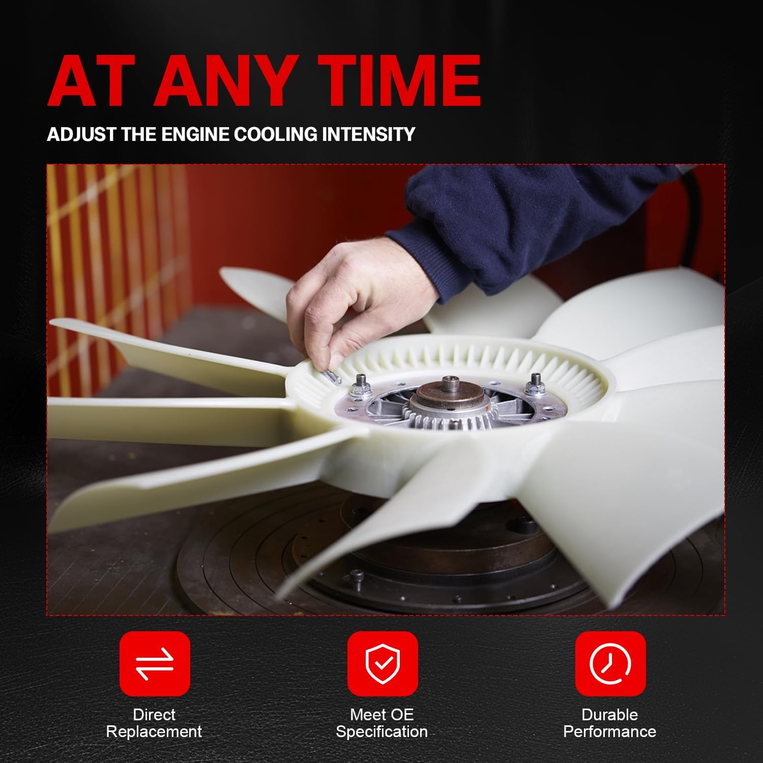 3264 Engine Cooling Fan Clutch Compatible with Ford F-150 Expedition & Lincoln Mark LT Navigator 2007 2008 V8 4.6L 5.4L, Replace 46056 YB3074