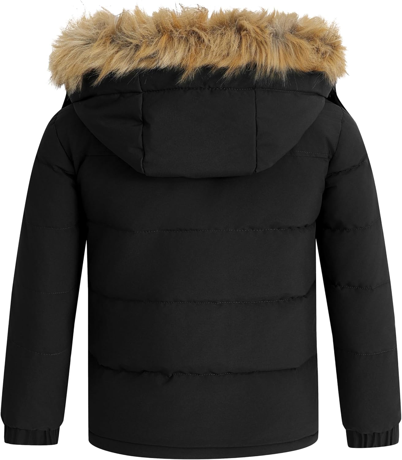 Wantdo Boy's Warm Winter Coat Waterproof Thicken Puffer Jacket with Removable Fur Hood