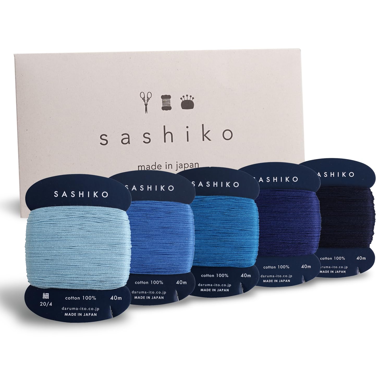 Amazon.com: DARUMA Sashiko Thread 100% Cotton Card Type (43.7 yd