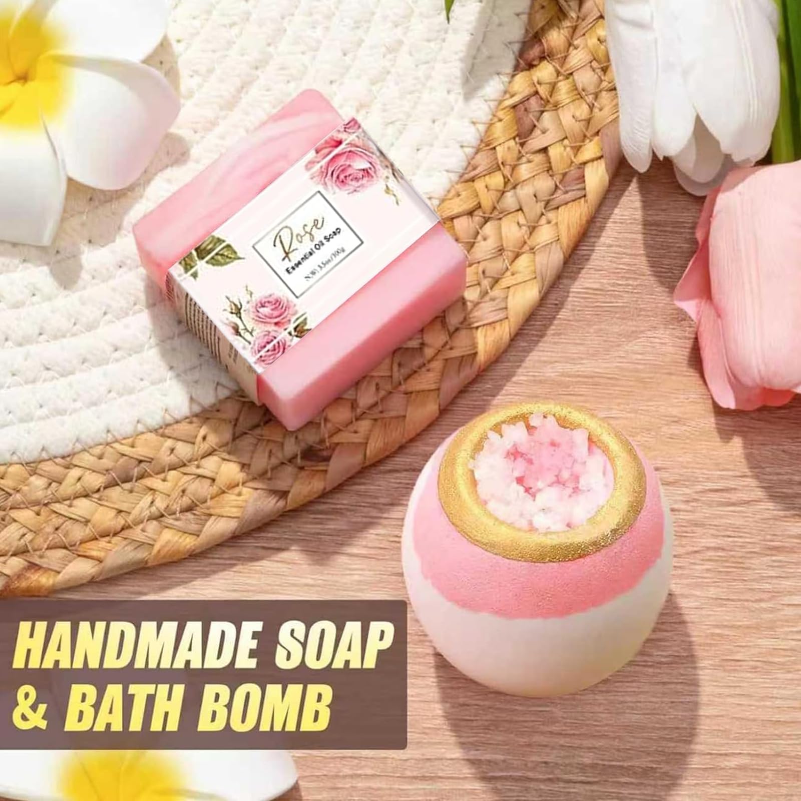 Geschenke für Frauen, Geburtstagsgeschenk für Frauen - 9tlg Rosenduft Geschenkset, Wellness Geschenke für Beste Freundin, Frau, Kollegin, Schwester zum Geburtstag