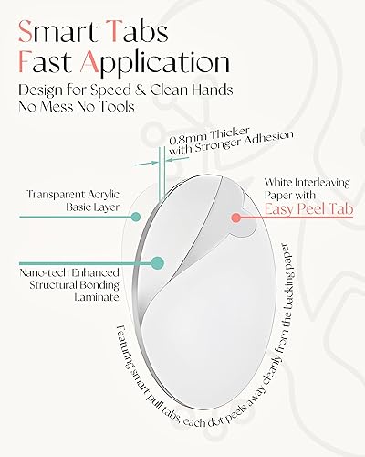 Miniatura 3 de 150 puntos adhesivos de doble cara, masilla de museo extra grande de 1.18 pulgadas con pestañas de fácil extracción, adhesivo fuerte extraíble