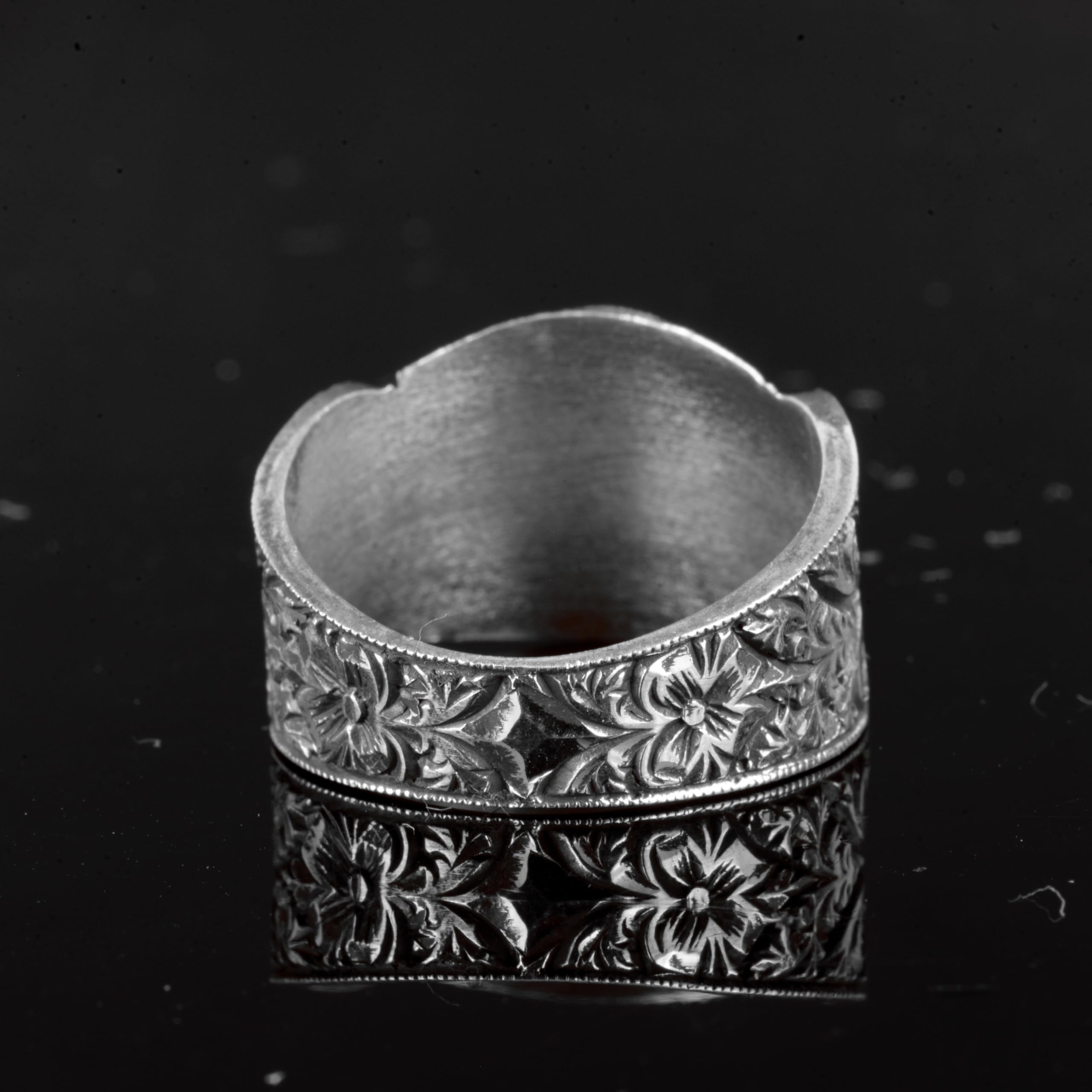 KAMBO Anillo de zafiro azul natural auténtico, anillo de plata para hombre (talla 10), piedra preciosa, zafiro, Piedra preciosa, Zafiro