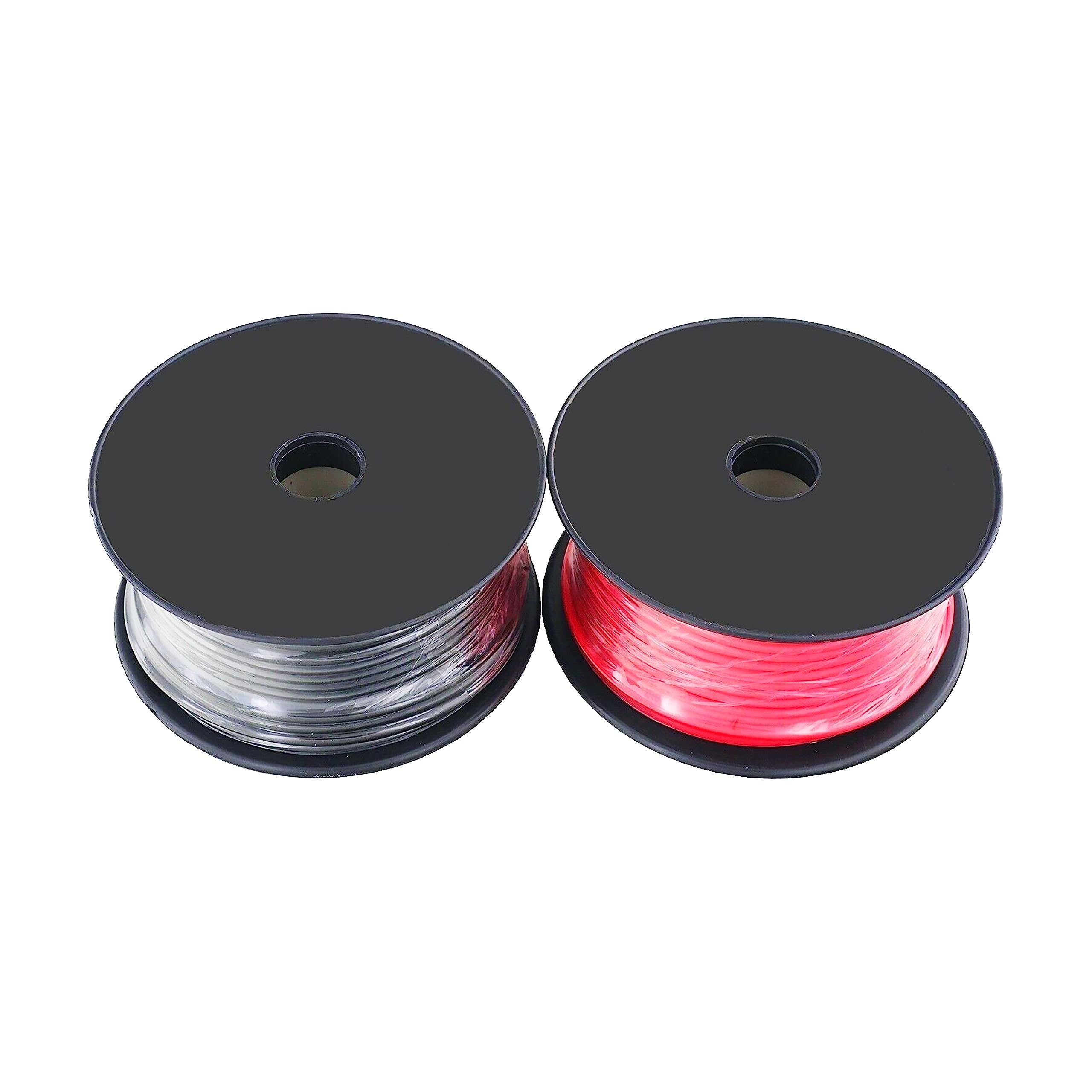 SCSK8 12V MAX | 12 Gauge Wire, 2-Spool, 50ft Each Roll | Red/Black Color, CCA Material | Perfect for DIY Projects, Hobby use, Home Theatre, Solar, and Automotive Applications