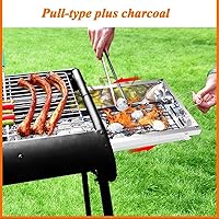Vista 4 de BBQ Grill Outdoor Barbecue Detachable Barbecue Outdoor Stainless Steel Grill Beach Camping BBQ Portable Charcoal Grill Travel Picnic Barbecue Grills
