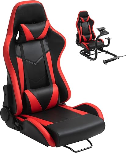 Asientos de carreras, rieles de doble deslizamiento, asientos universales de carreras con almohadas de cintura para cuello y cintura para simulador