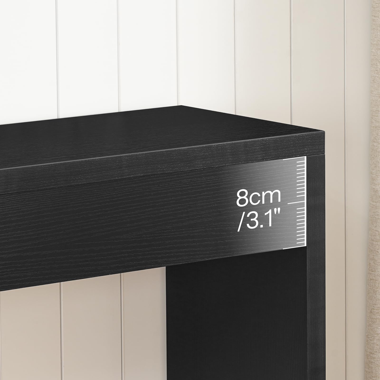 HOOBRO 120 cm Konsolentisch, Beistelltisch, schmaler Eingangstisch, Sofatisch, offener Stauraum, Schlichter Stil, für Eingang, Diele, Wohnzimmer, Schlafzimmer, Esszimmer, Flur, Schwarz EBK123XG01