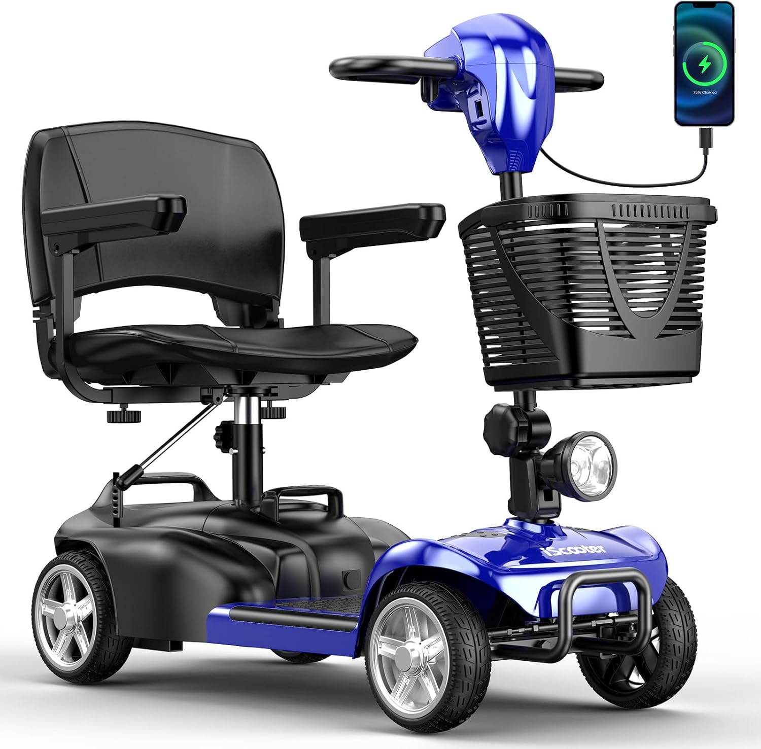 iScooter Mobility Scooter, 300lbs Capacity,...