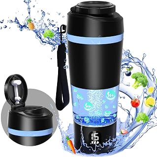 Hydrogen Water Bottle Generator Hydrogen Rich Hydro Water No Odor & Chlorine Ionizer Machine with SPE/PEM, 22 Oz Large Capacity Plastic for Exercise Office, Family, Black