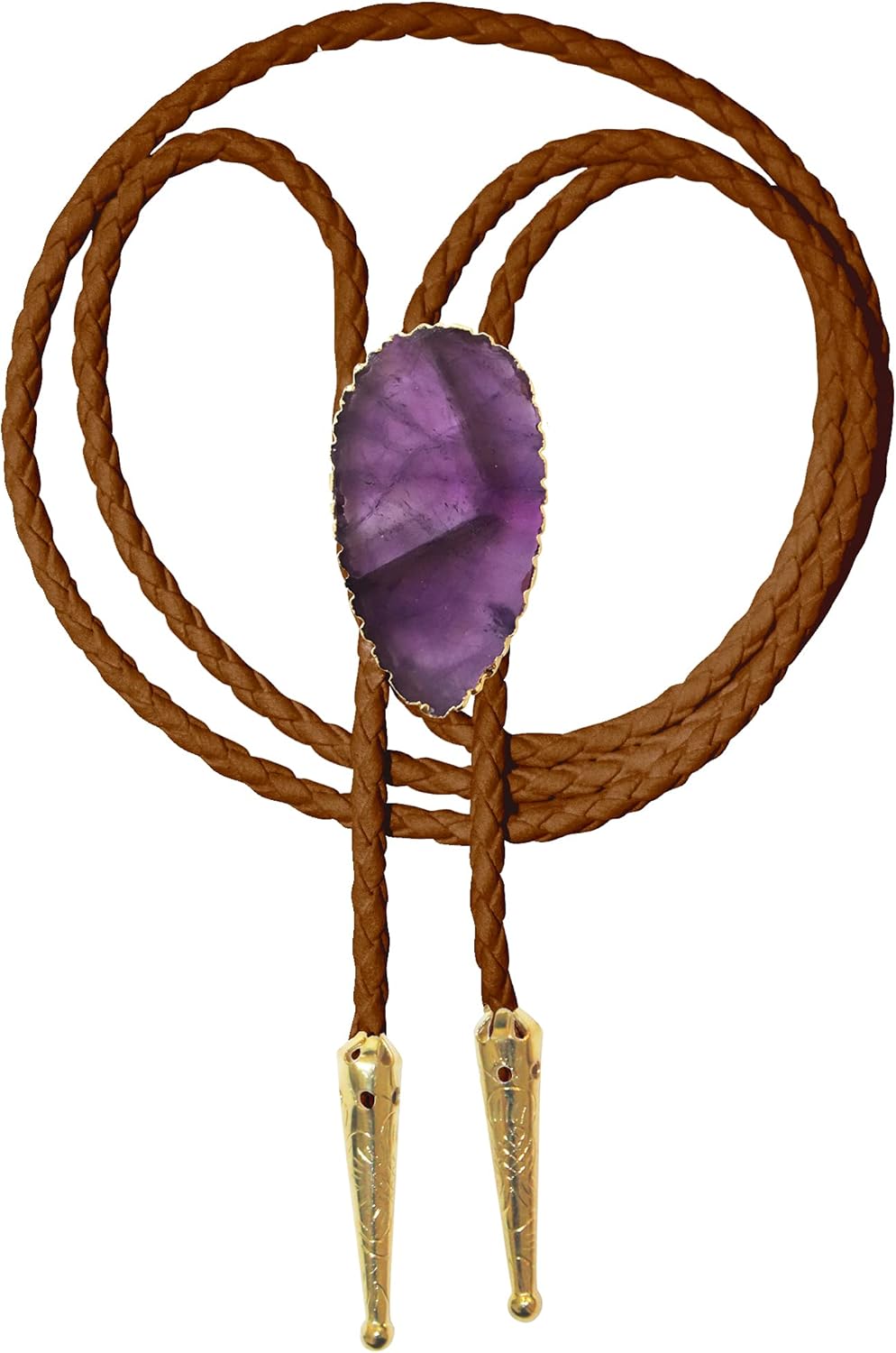 Daisy Del Sol Women's Silver Created Western Bolo Tie Black Onyx Gemstone Turquoise Choker Necklace, 36", Faux Leather - Image 4