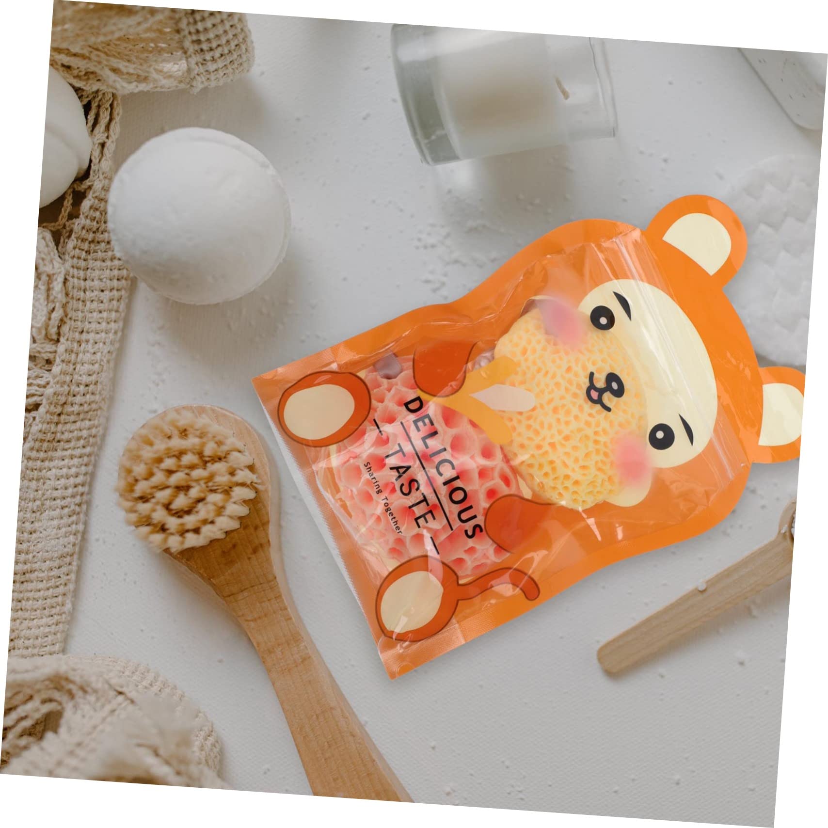 minkissy 10piezas Esponjas De Baño Exfoliantes De Natural Bola De Baño De Diseño De Panal Para Adultos y y Limpieza