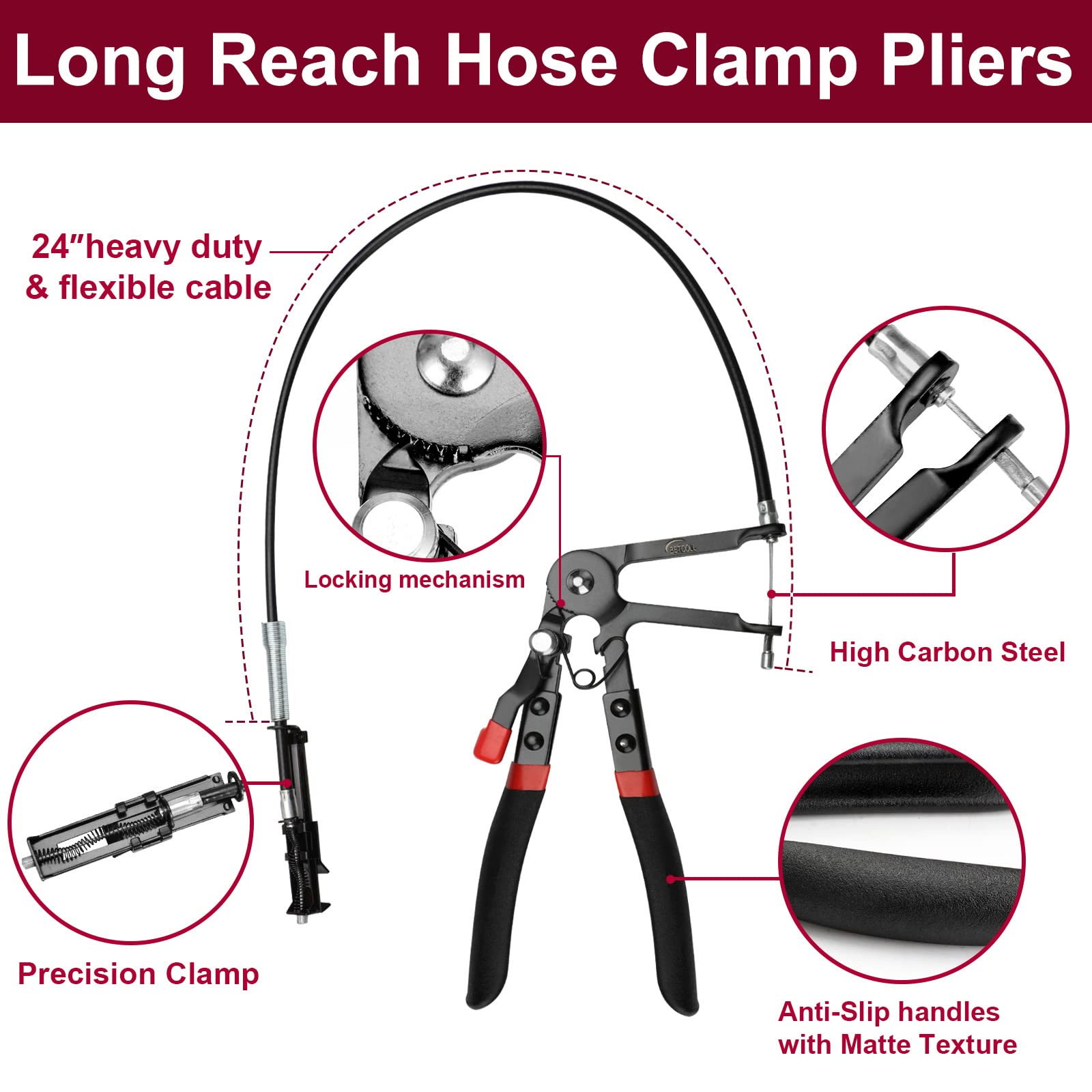 BETOOLL 9pc Hose Clamp Pliers