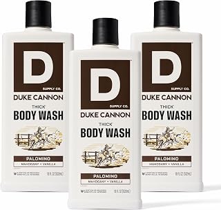 Duke Cannon Supply Co. Thick High Viscosity Body Wash – 3X Thicker, Cleansing Shower and Bath Gel, Mineral-Enriched for Men – Shower Gel – Men’s Body Scrub – Palomino 3 pack –18 oz