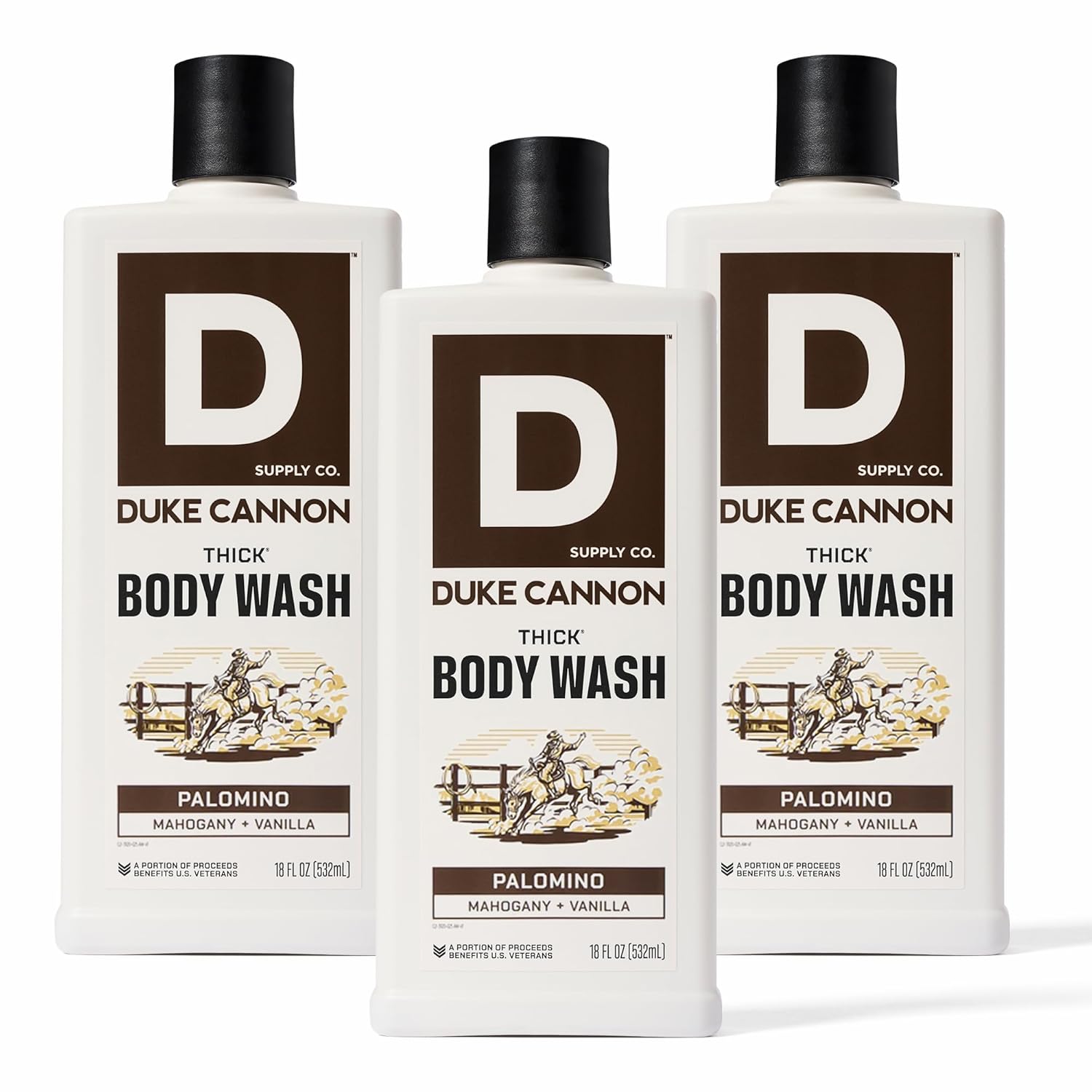 Duke Cannon Supply Co. THICK High-Viscosity Body Wash for Men - Smells Like Naval Supremacy, 17.5 Fl Oz 3PACK