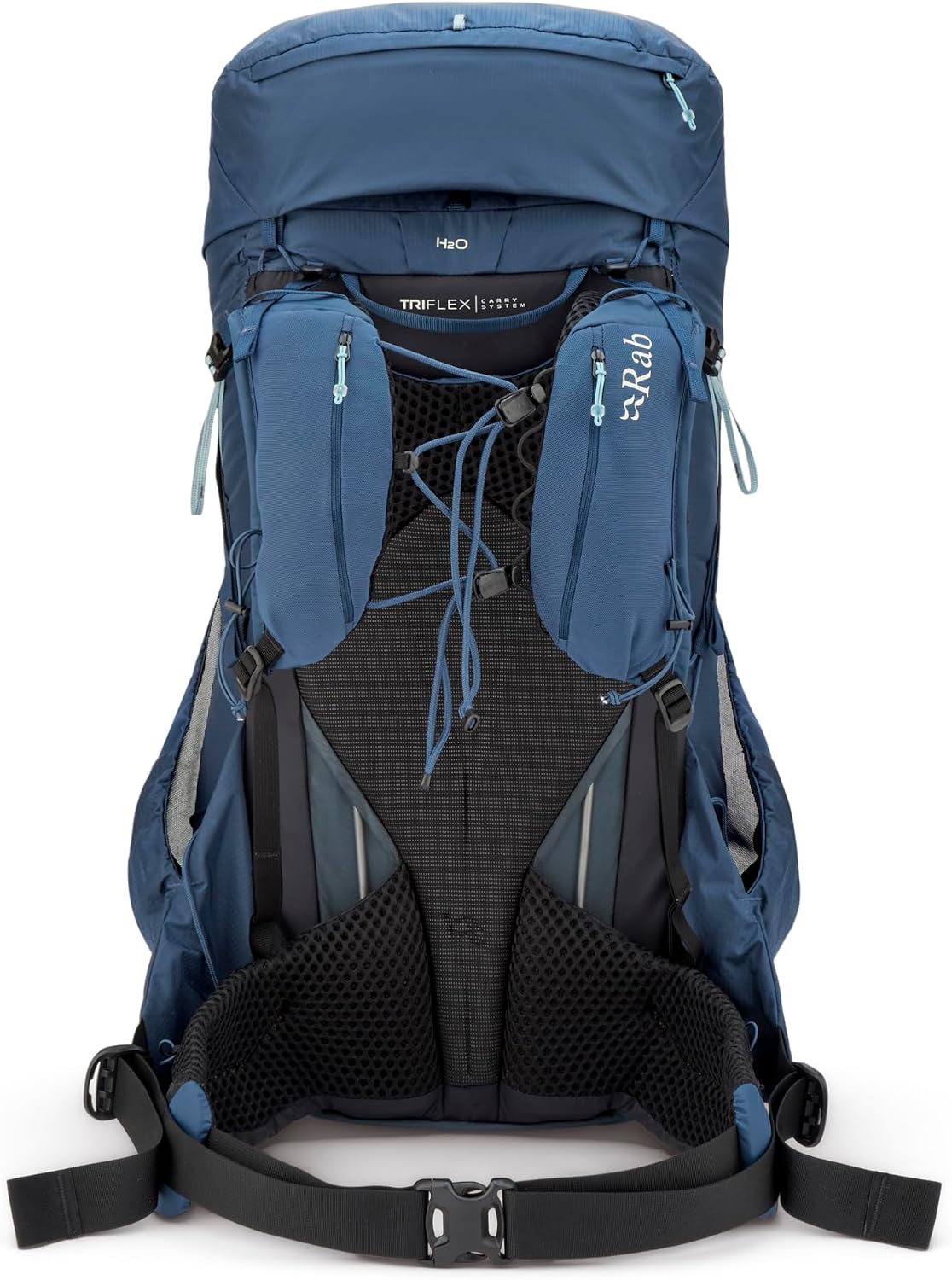 Rab Women's Muon ND Hiking Pack - Lightweight Durable Backpack for Hiking, Trekking, & Backpacking - Tempest Blue - 50-Liter (Back Length - Small)