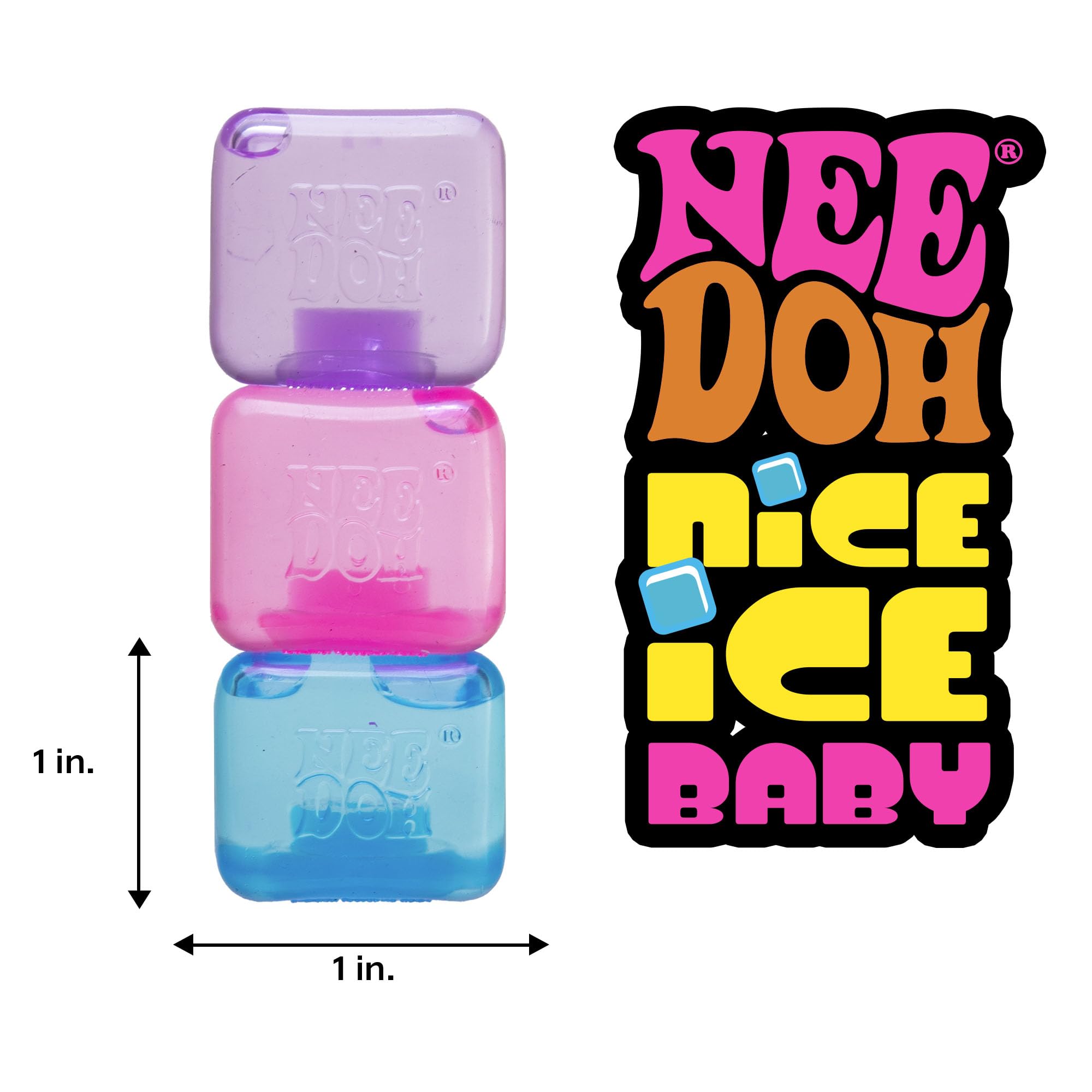 Schyling NEEDOH NICE iCE BABYスクイーズ　全色　4個 Schylling NeeDoh Nice Ice Baby 4 Pack - Sensory Squeeze Toy - 1.5