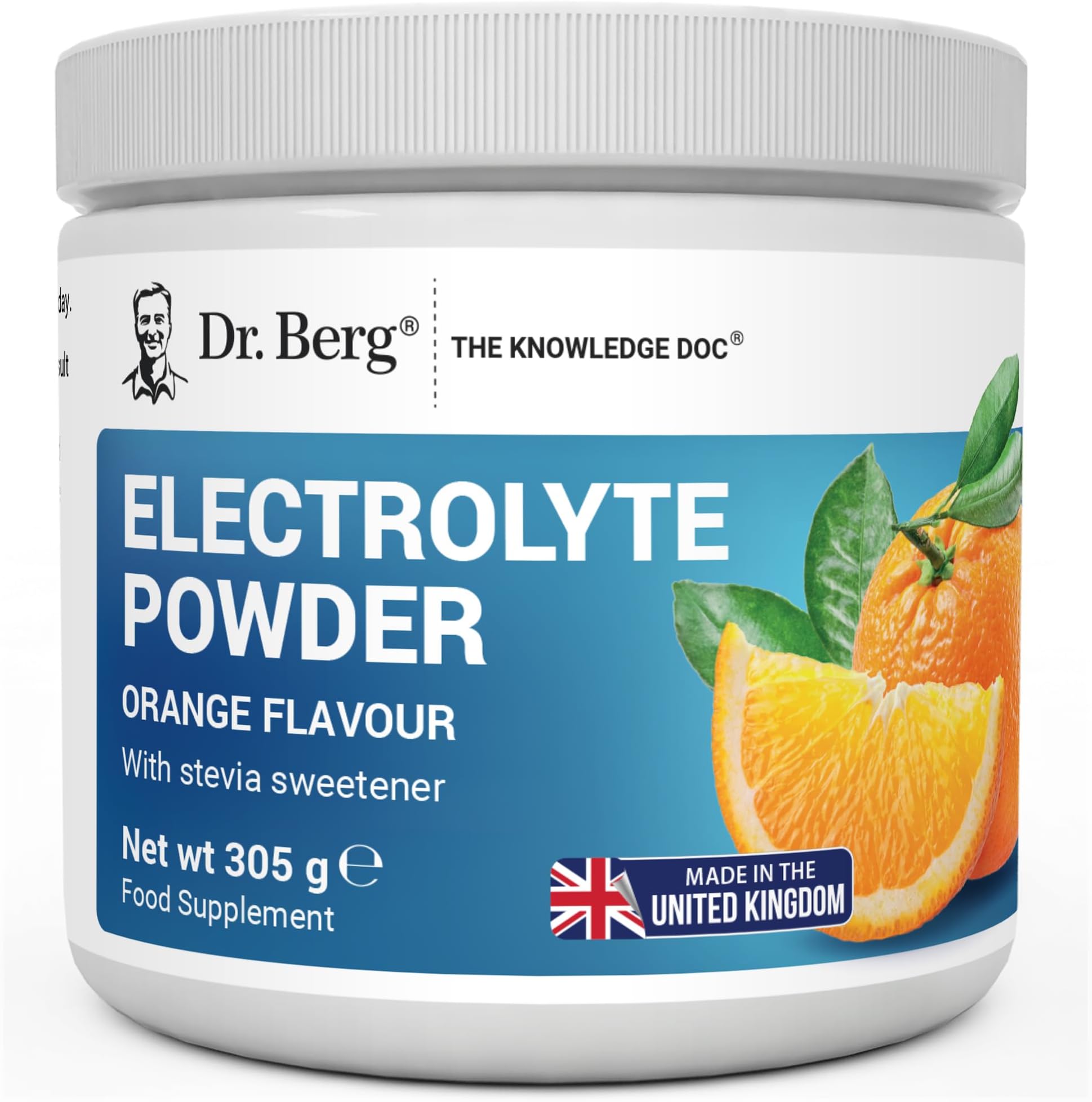Dr. Berg Zero Sugar Hydration Keto Electrolyte Powder - Enhanced w/ 1000 mg of Potassium & Real Pink Himalayan Salt (NOT Table Salt) - Orange Flavor Hydration Drink Supplement - 50 Servings
