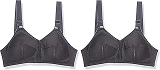 Lasso Womens S2007 Super Support Bra, Color: Gray, Size: 38 EU- Fitted (Pack of 2)