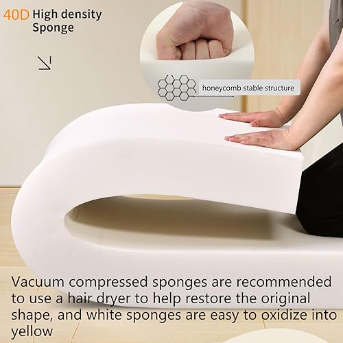 Miniatura 4 de Sqodok Cojín de banco para exteriores, 42 x 18 pulgadas, impermeable, para banco de patio, sofá biplaza, muebles de patio, sofá de jardín, columpio,