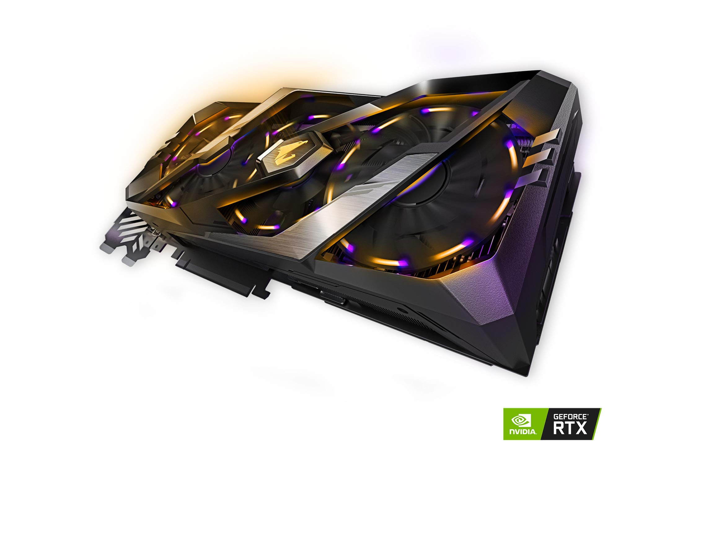 Gigabyte AORUS GeForce RTX 2080 8G Graphics Card, 3X Stacked Windforce Fans, 8GB 256-Bit GDDR6, GV-N