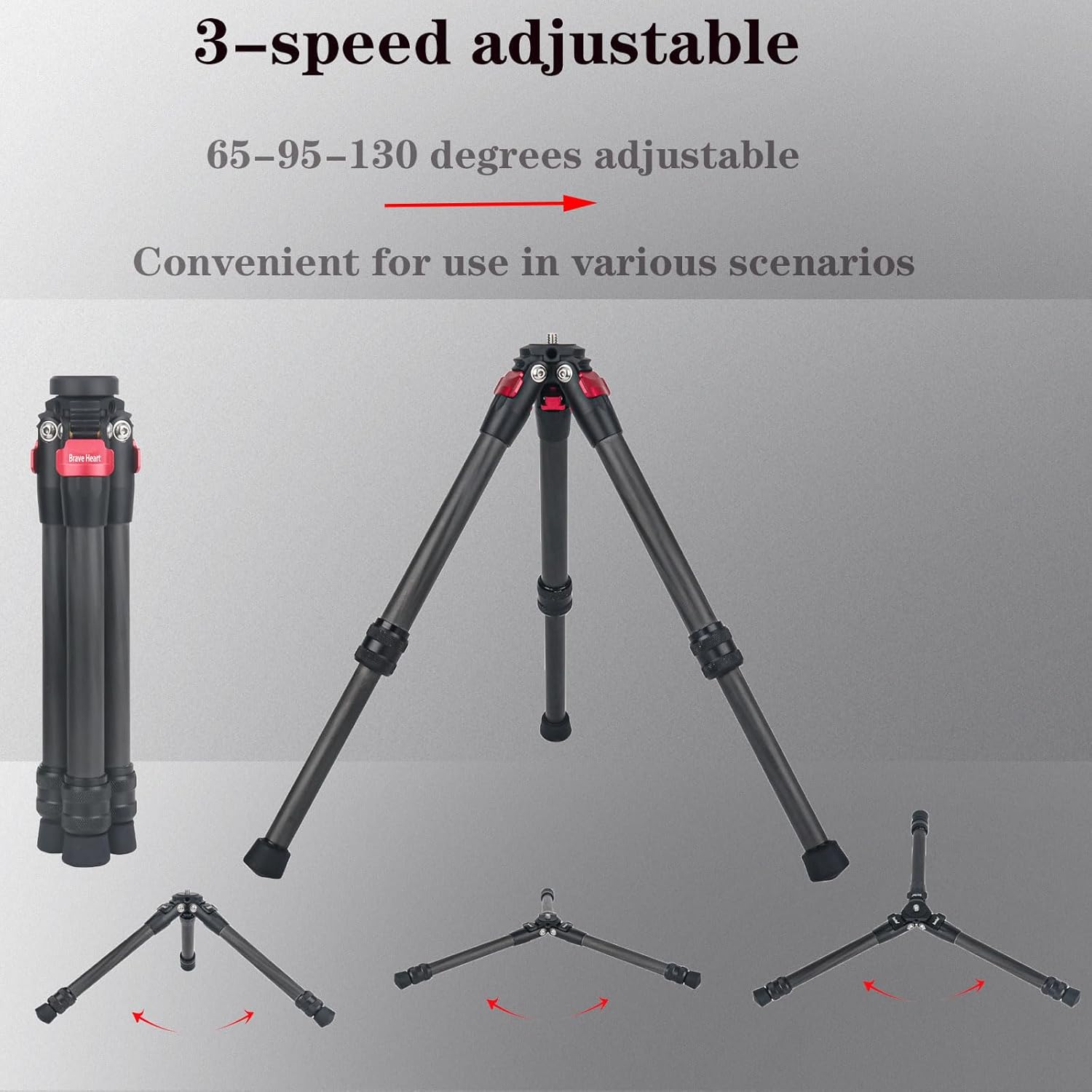 Table Desk Carbon Fiber 3model Micro Desktop Mini Tripod for Insta360 Insta 360 X5 X4 X3 X2 R X GO 2 one R RS Camera Accessories (Red)
