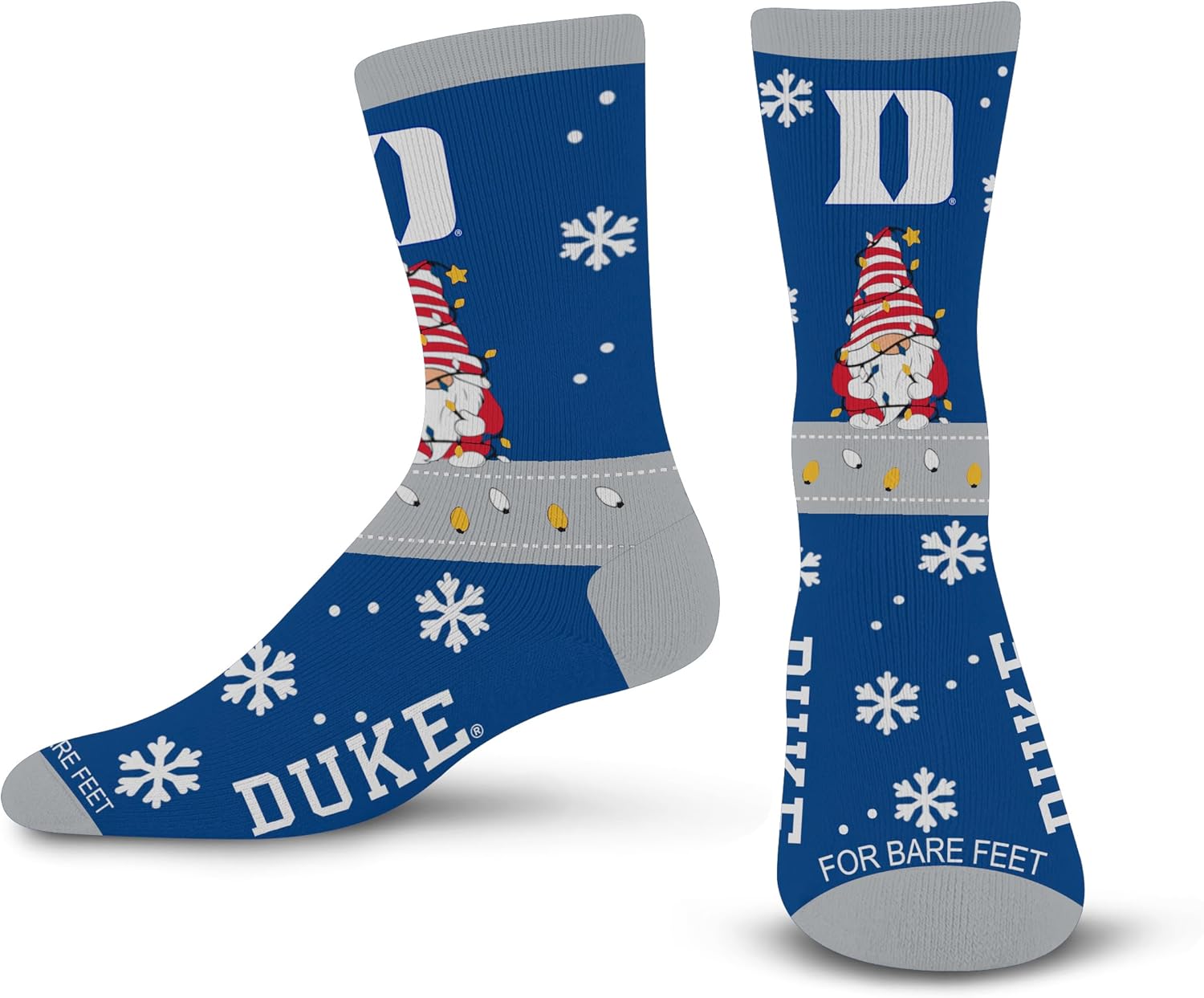 For Bare Feet NCAA Unisex Ncaa Sweater Gnome Holiday Sock