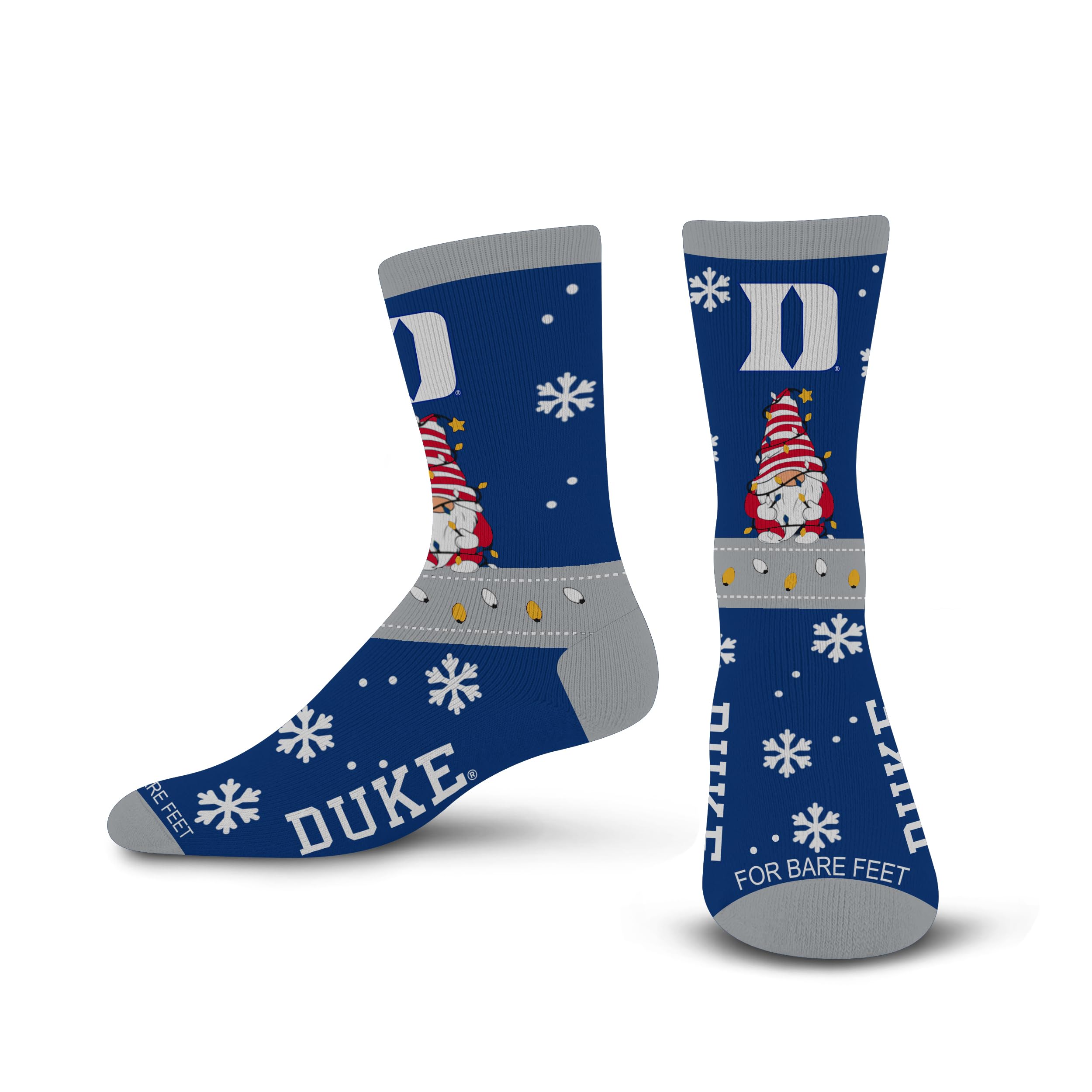 For Bare Feet NCAA Sweater Gnome Holiday Sock