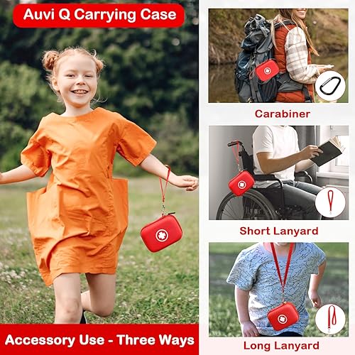 Miniatura 6 de Fukumi Auvi Q Estuche de transporte, bolsa de emergencia portátil para medicina para 2 inyectores automáticos Auvi-Q, inhalador de asma, aerosol