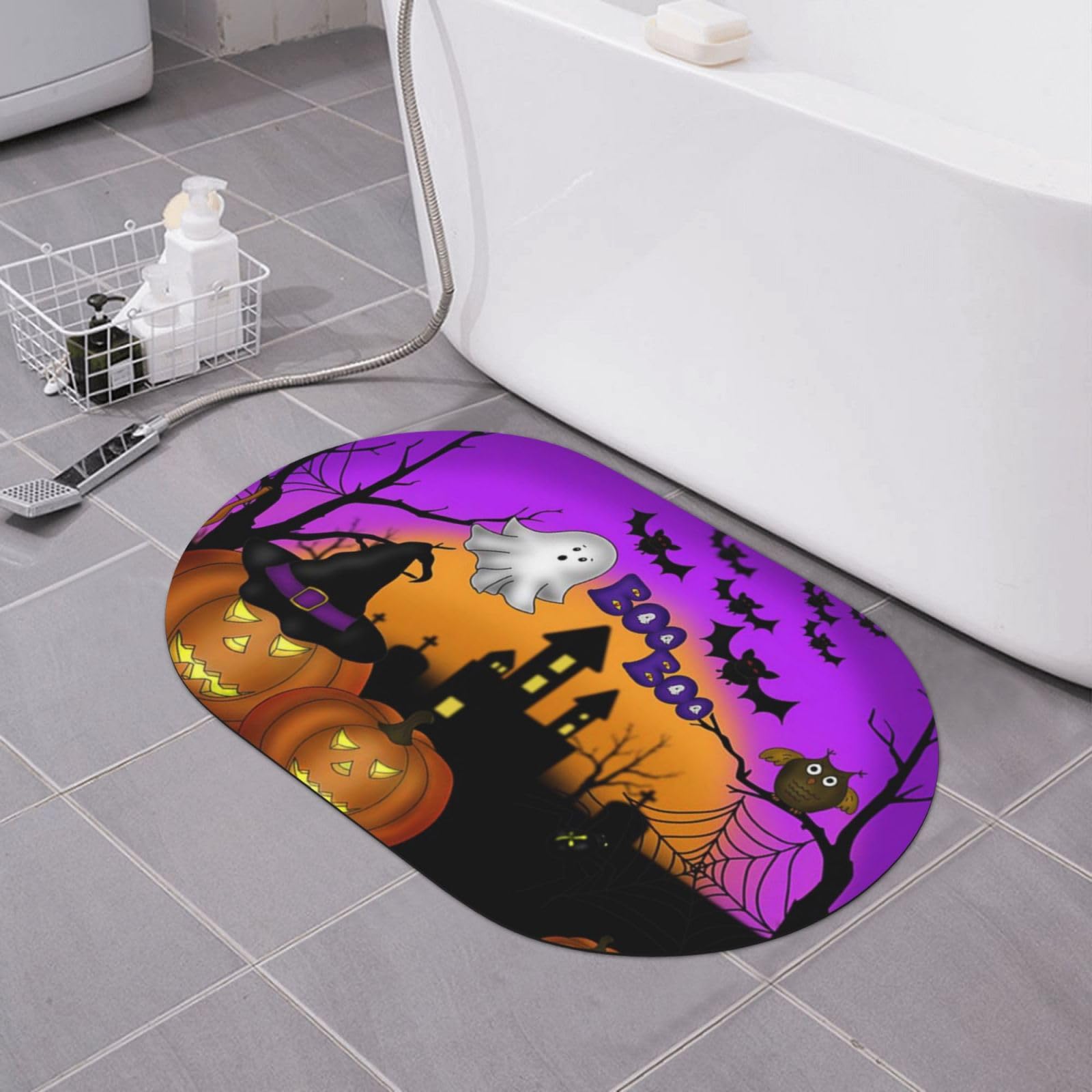 Tapis de bain antidérapant pour salle de bain absorbant à séchage rapide