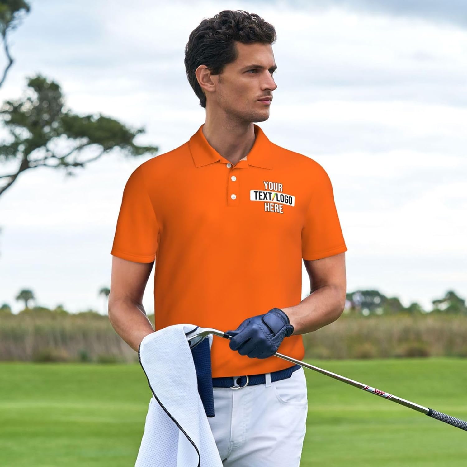 Men Custom Polo Shirts Add Your Picture/Text/Logo Team Group GIFS Customized Golf Shirts - Image 4