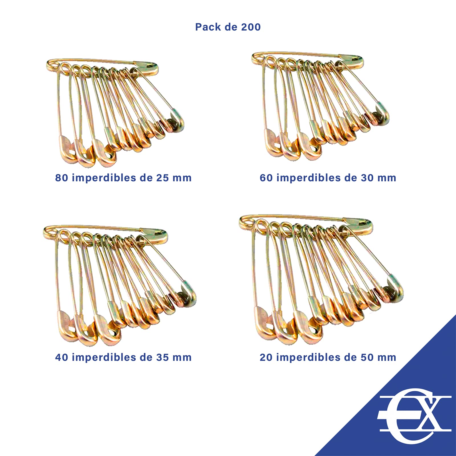 Lot De 100 épingles à Nourrice Extra Larges Et Robustes De 50 Mm Pour Couture Et Loisirs Créatifs - Nickel Poli