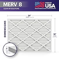 Vista 2 de BNX TruFilter 18x24x1 Air Filter MERV 8 (6-Pack) - MADE IN USA – Dust & Pet Defense Electrostatic Pleated Air Conditioner HVAC AC Furnace Filters