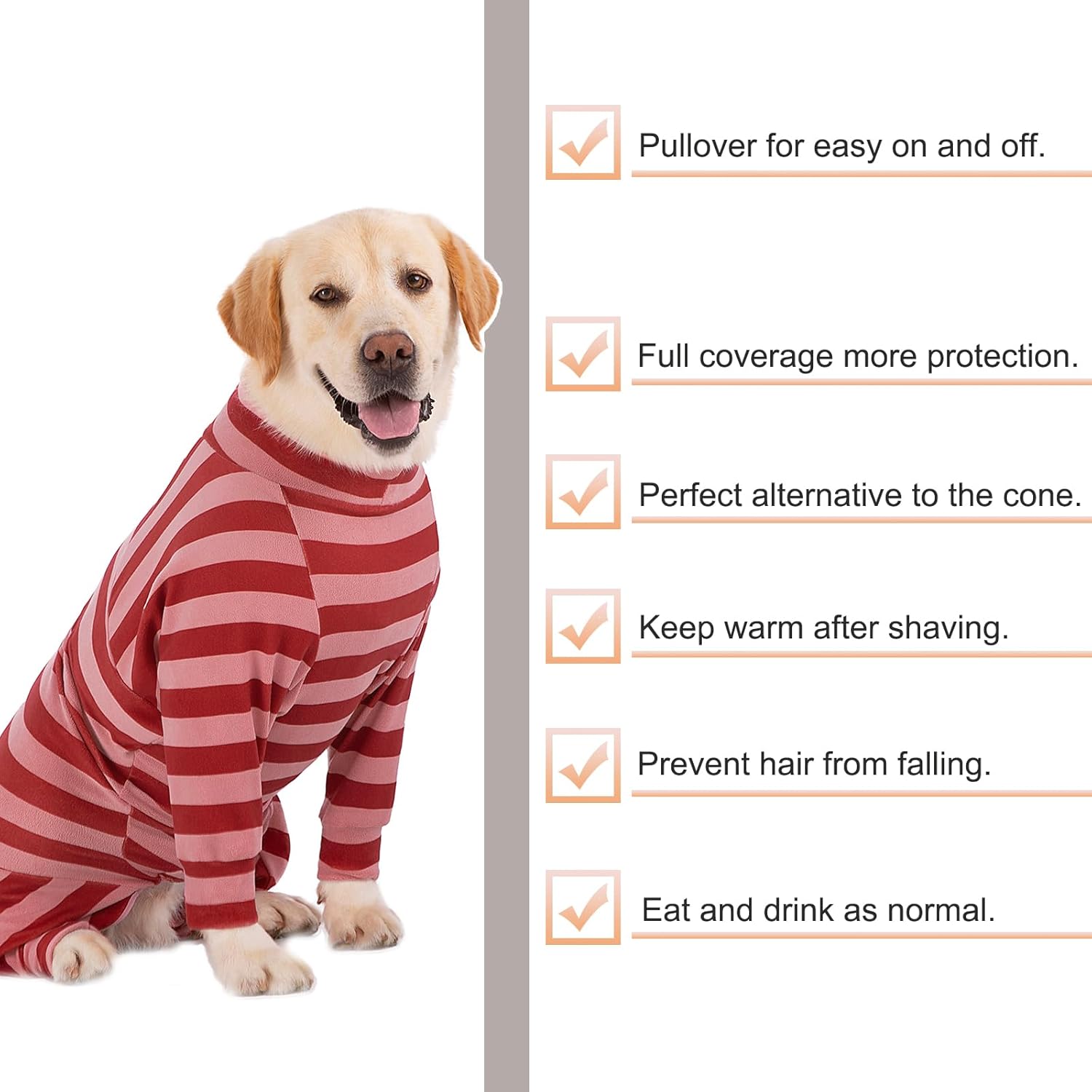 Dog Coats Autumn Winter Jumpsuit for Large Medium Dogs, Warmer Recovery Suit Polar Fleece Dog Bodysuit Lightweight Pajamas Pullover Stretchy Onesie Four-Legged Cold Weather Clothes (4XL, Xmas)