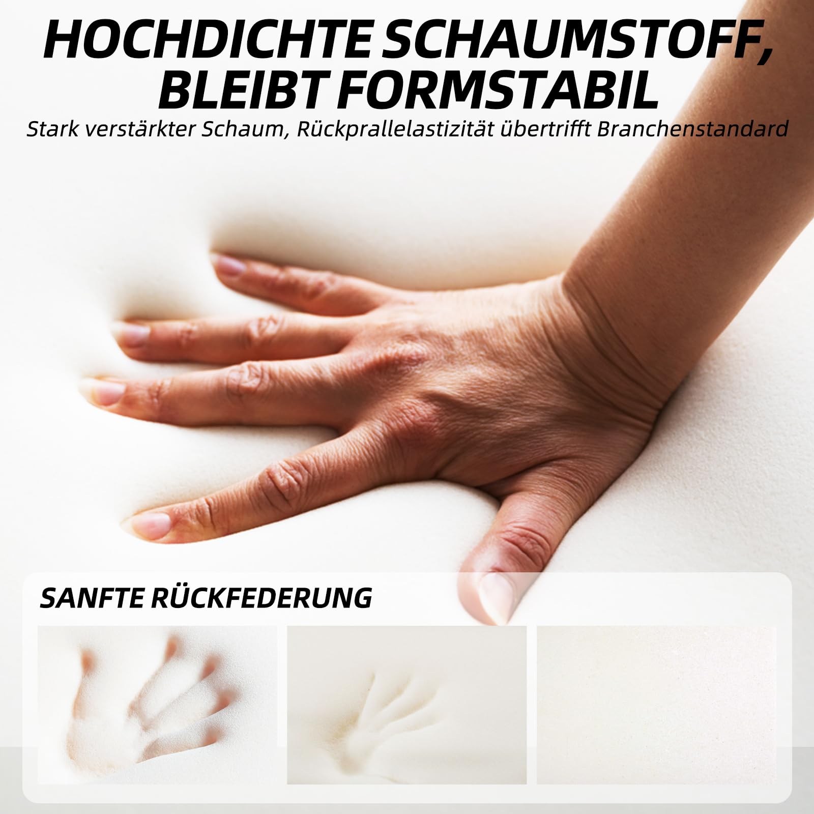 Polsterpaneele 4er Set, rechteckige Deko-Wandpaneele, als Kopfteil oder Prallschutzpaneel verwendbar, reduziert Lärm und verbessert die Akustik, 40x20 cm, hellgrau (hellgrau, 40 * 20cm)