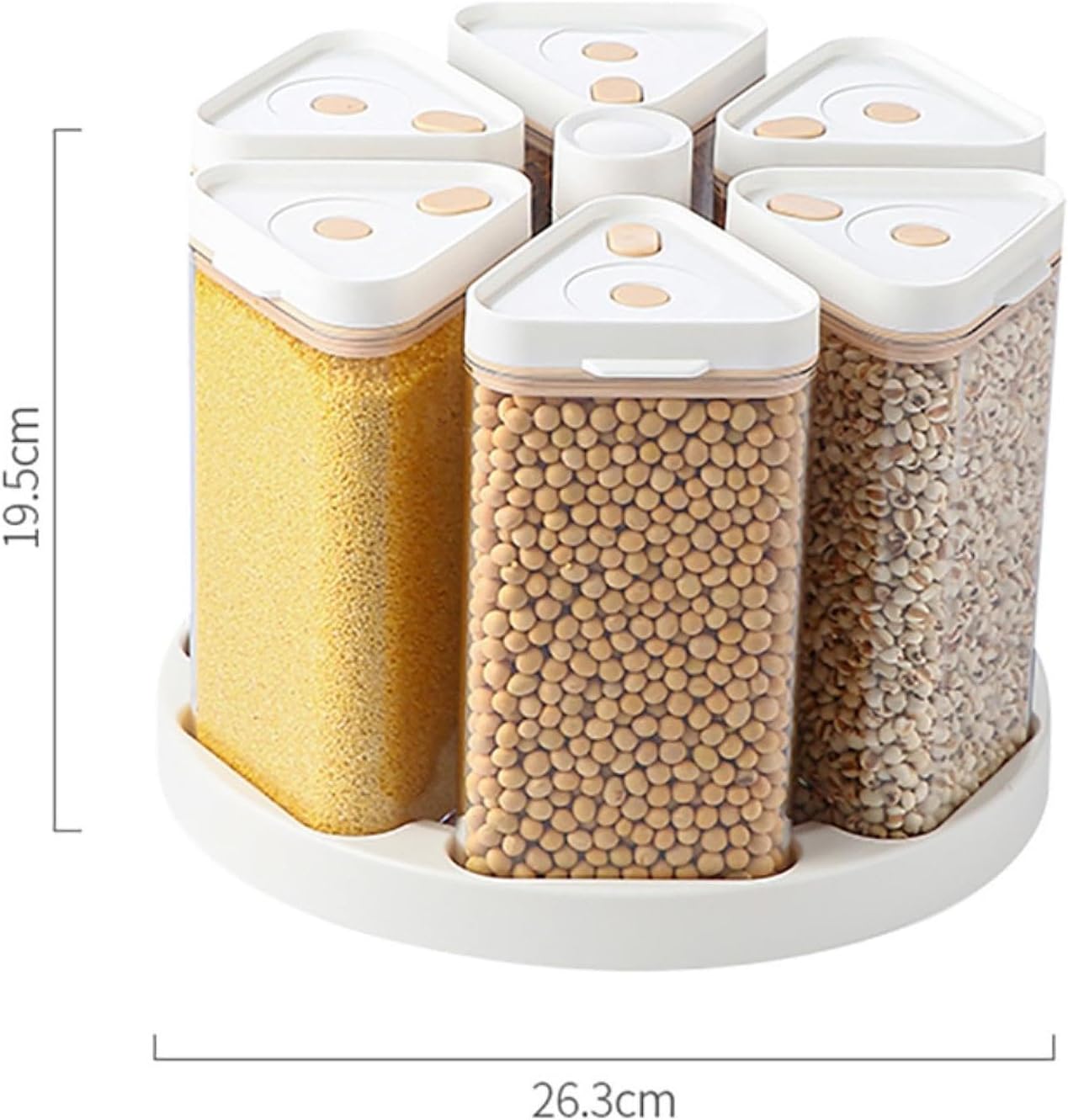 Vacuum Rotating Cereal Container Grain Containers for Pantry Countertop